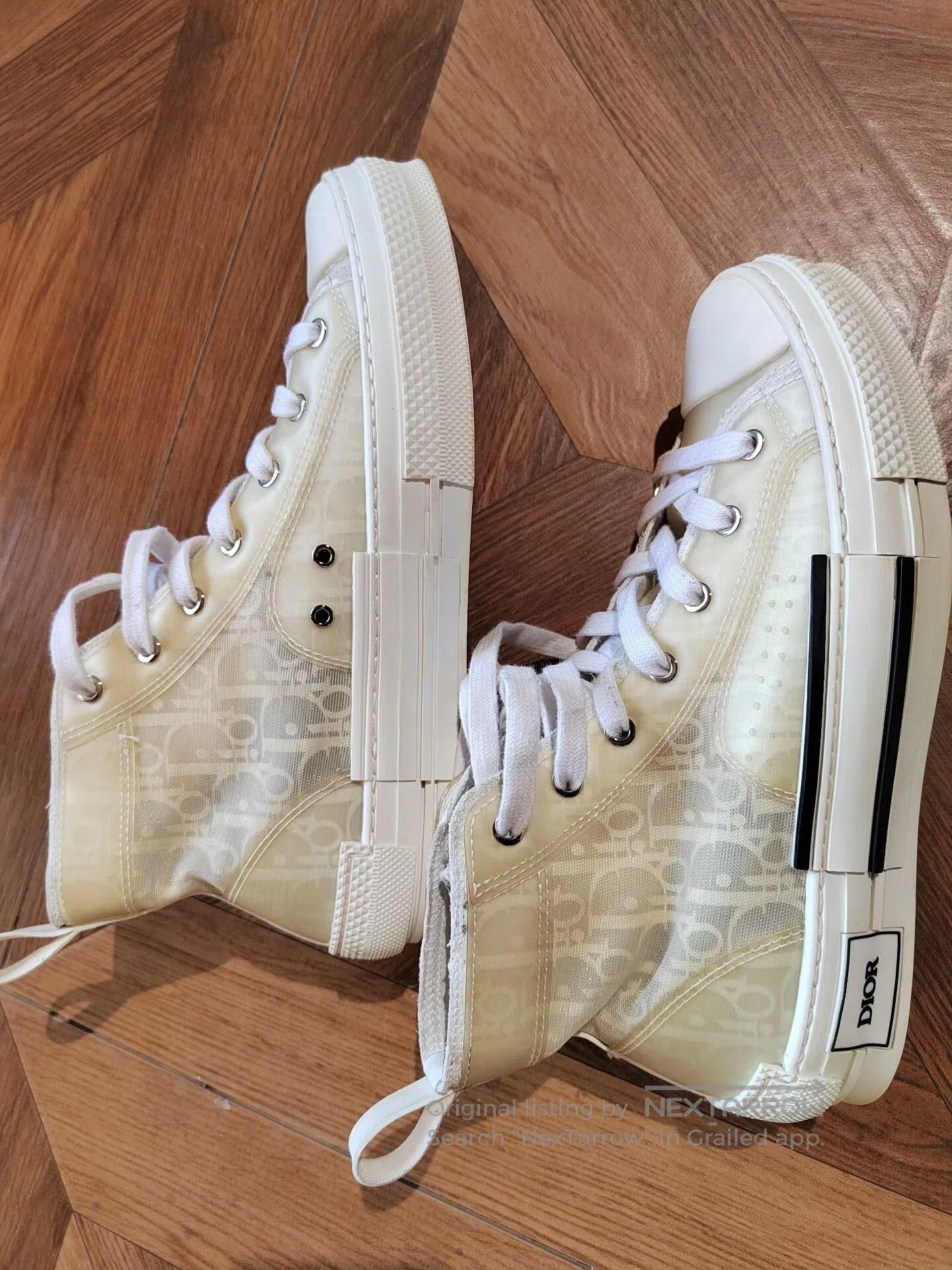 Dior Dior B23 High-Top Sneakers Beige. Size US 8 / EU 41 - 3 Thumbnail