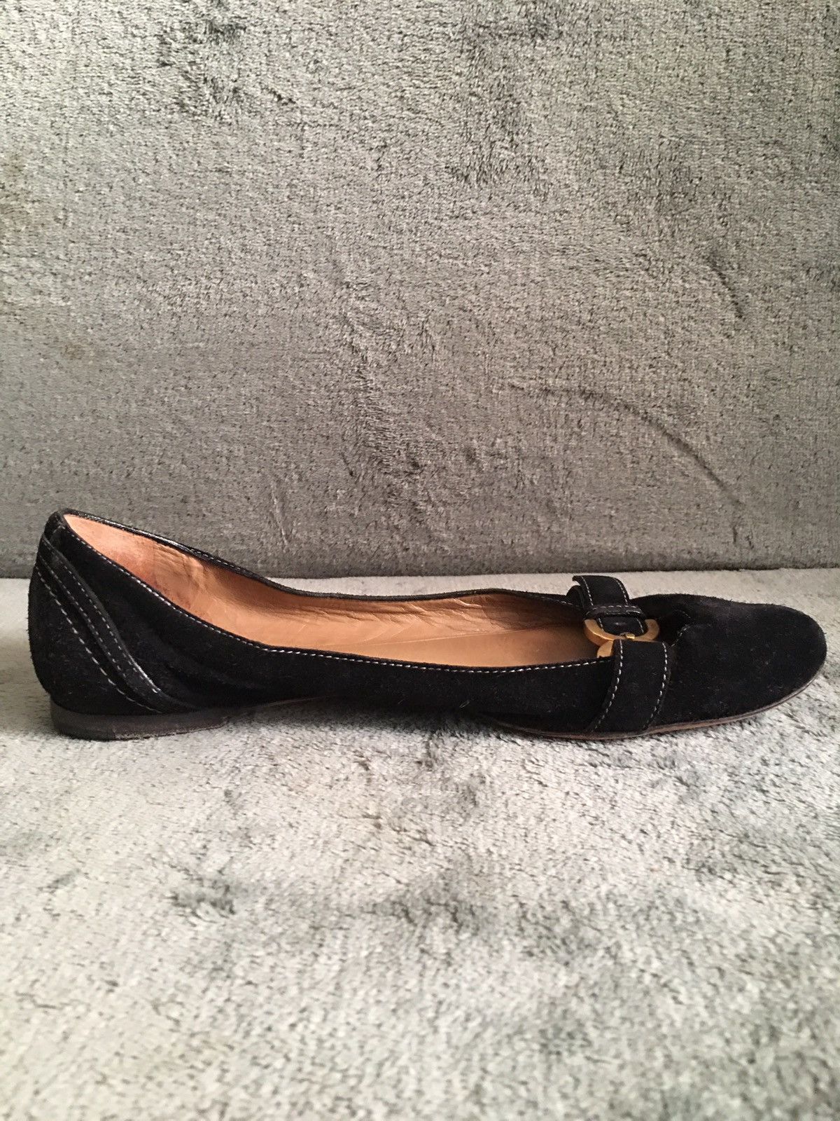 Chloe CHLOE Suede Black Flats Pumps EU 37 Size US 7 / IT 37 - 4 Thumbnail