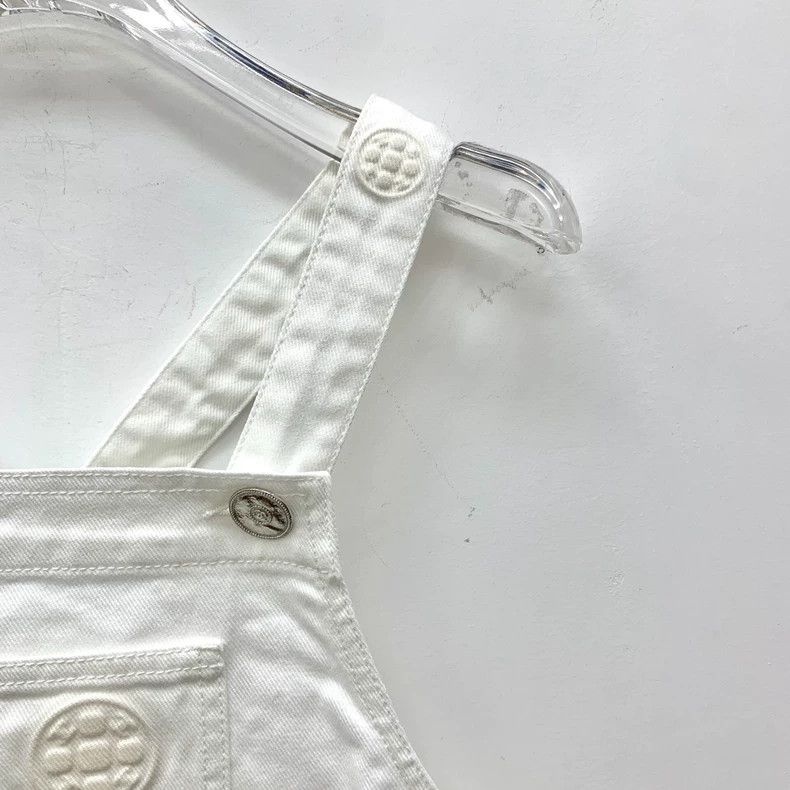 Chanel Chanel White logo camellia relief cotton denim vest Size XS / US 0-2 / IT 36-38 - 3 Thumbnail
