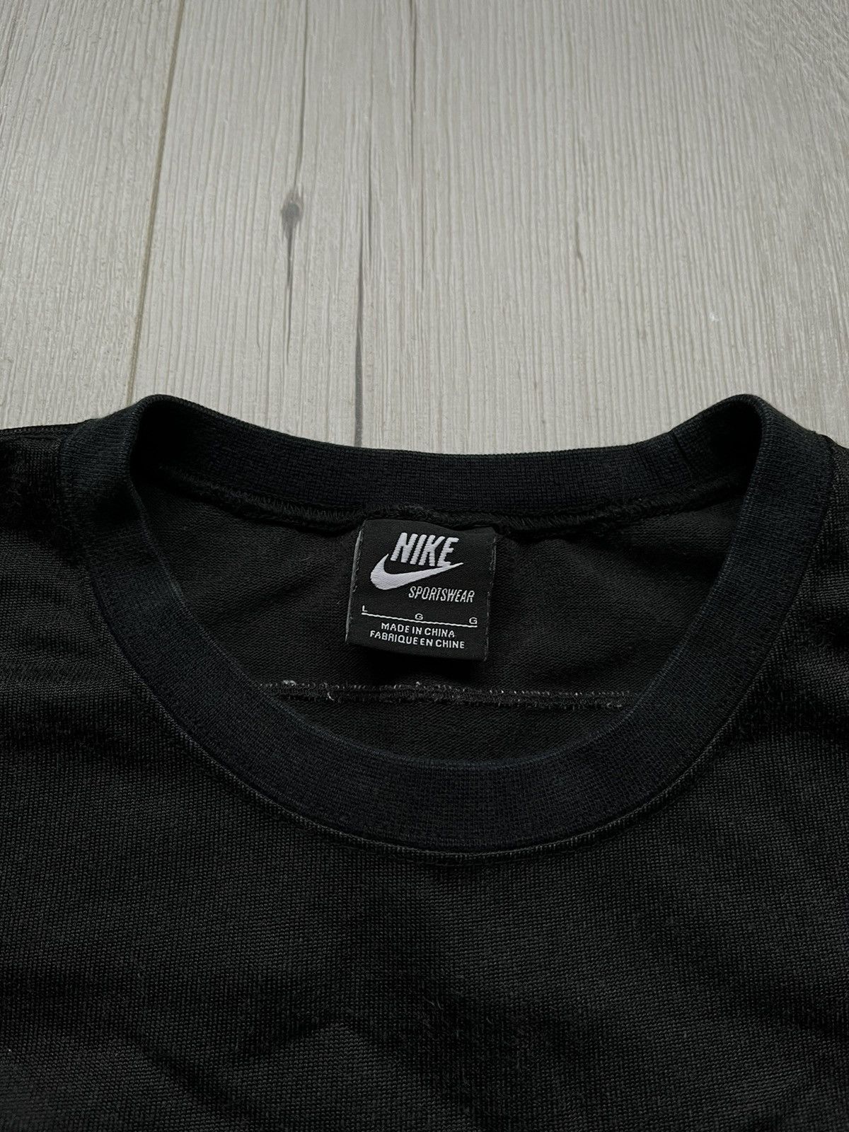 Nike × Vintage Vintage Nike NSW Big Logo Y2K Sweatshirt Black Long sleeve Size US L / EU 52-54 / 3 - 9 Thumbnail