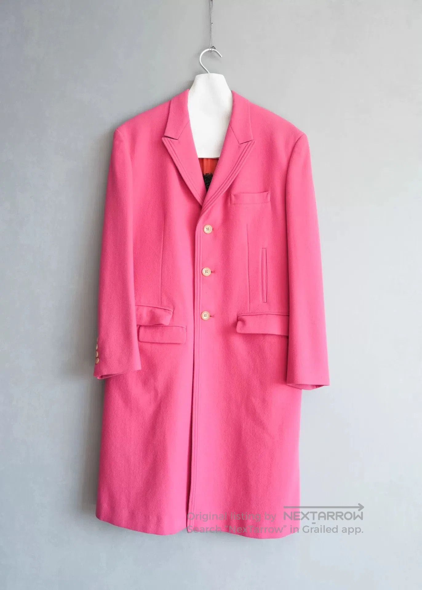 Yohji Yamamoto Yohji Yamamoto Pink Wolf Print Coat. Size S / US 4 / IT 40 - 2 Thumbnail