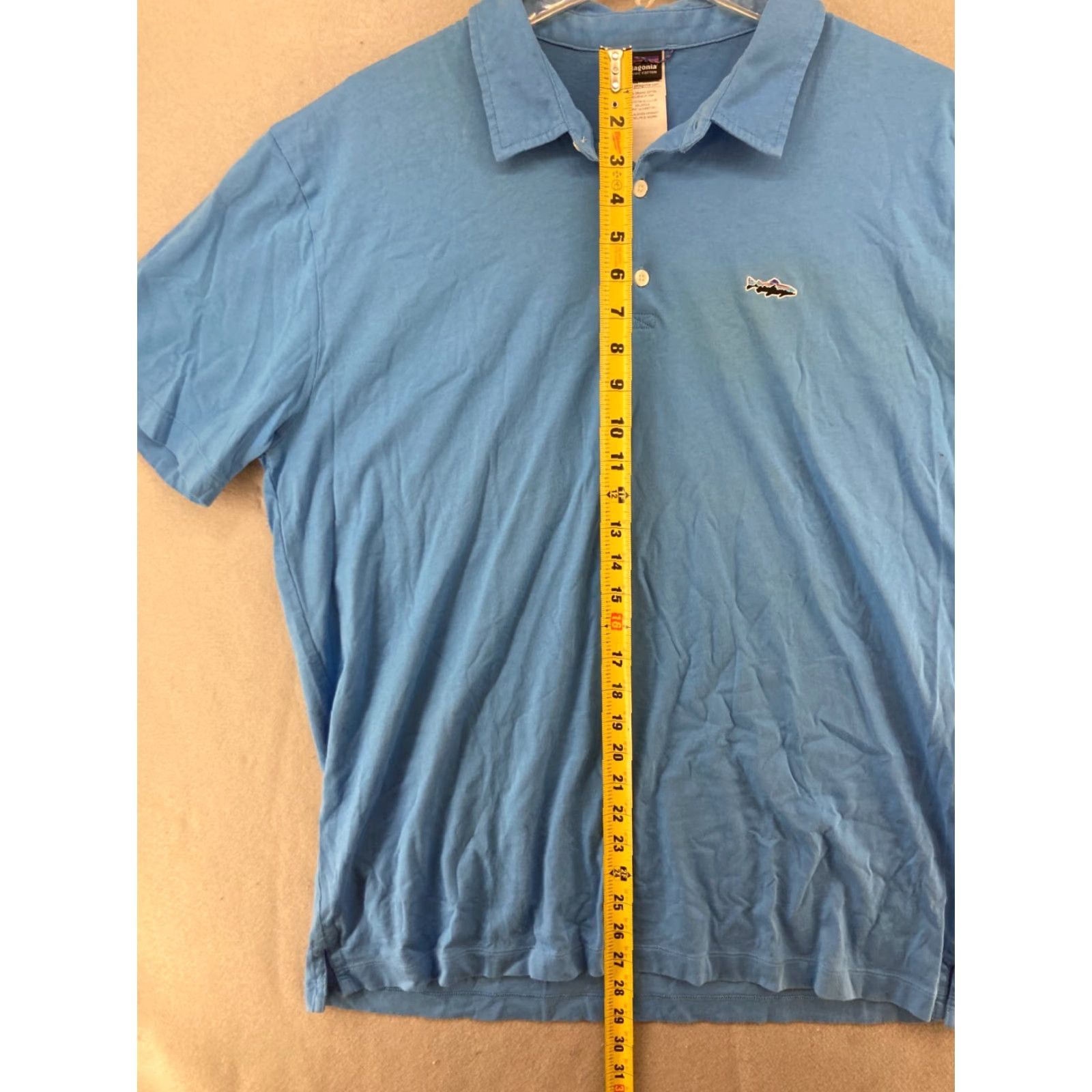 Patagonia Patagonia Polo Shirt Blue XL Men Embroidered Fish Outdoor Classic Logo Short Sleeve Polo Size US XL / EU 56 / 4 - 3 Thumbnail