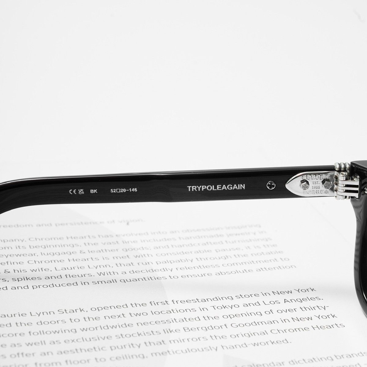 Chrome Hearts CHROME HEARTS TRYPOLEAGAIN BLACK GLASSES Size ONE SIZE - 5 Thumbnail
