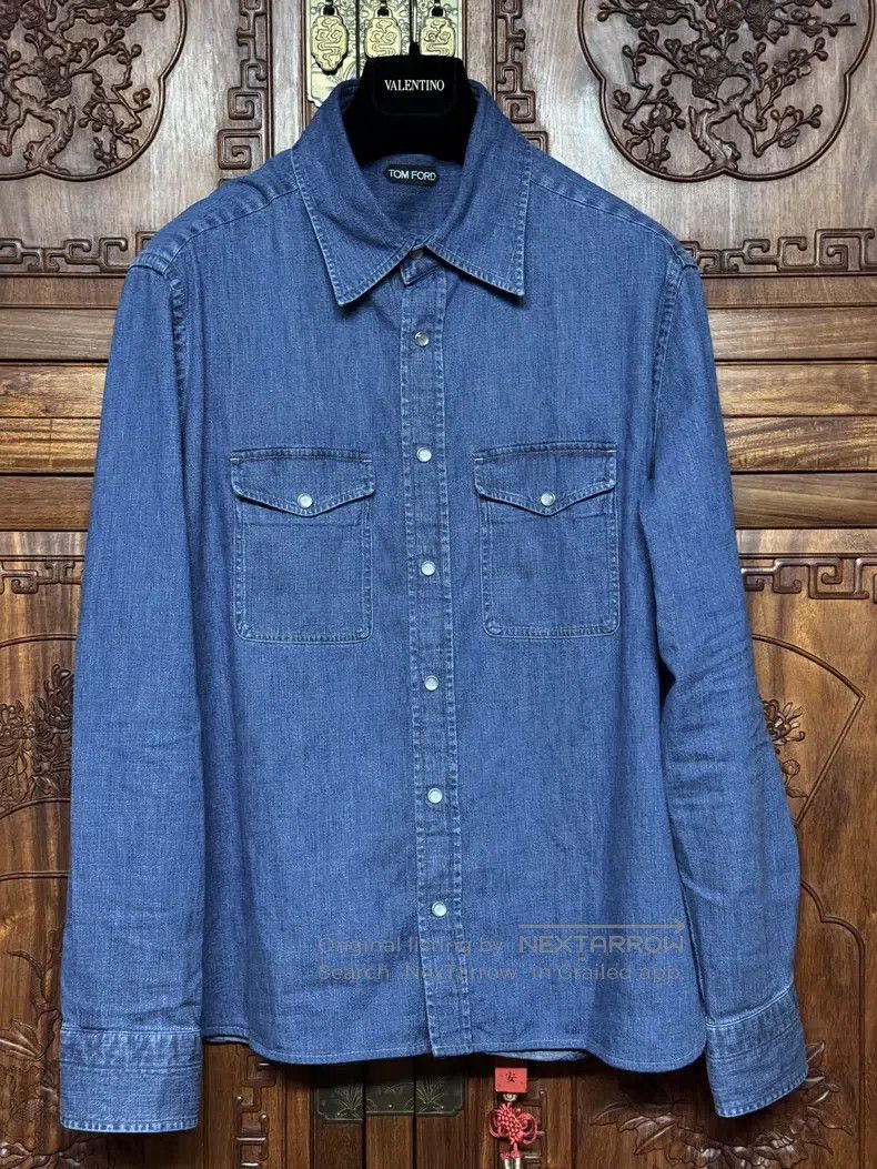 Tom Ford Tom Ford Denim Shirt Size US XL / EU 56 / 4 - 1 Thumbnail