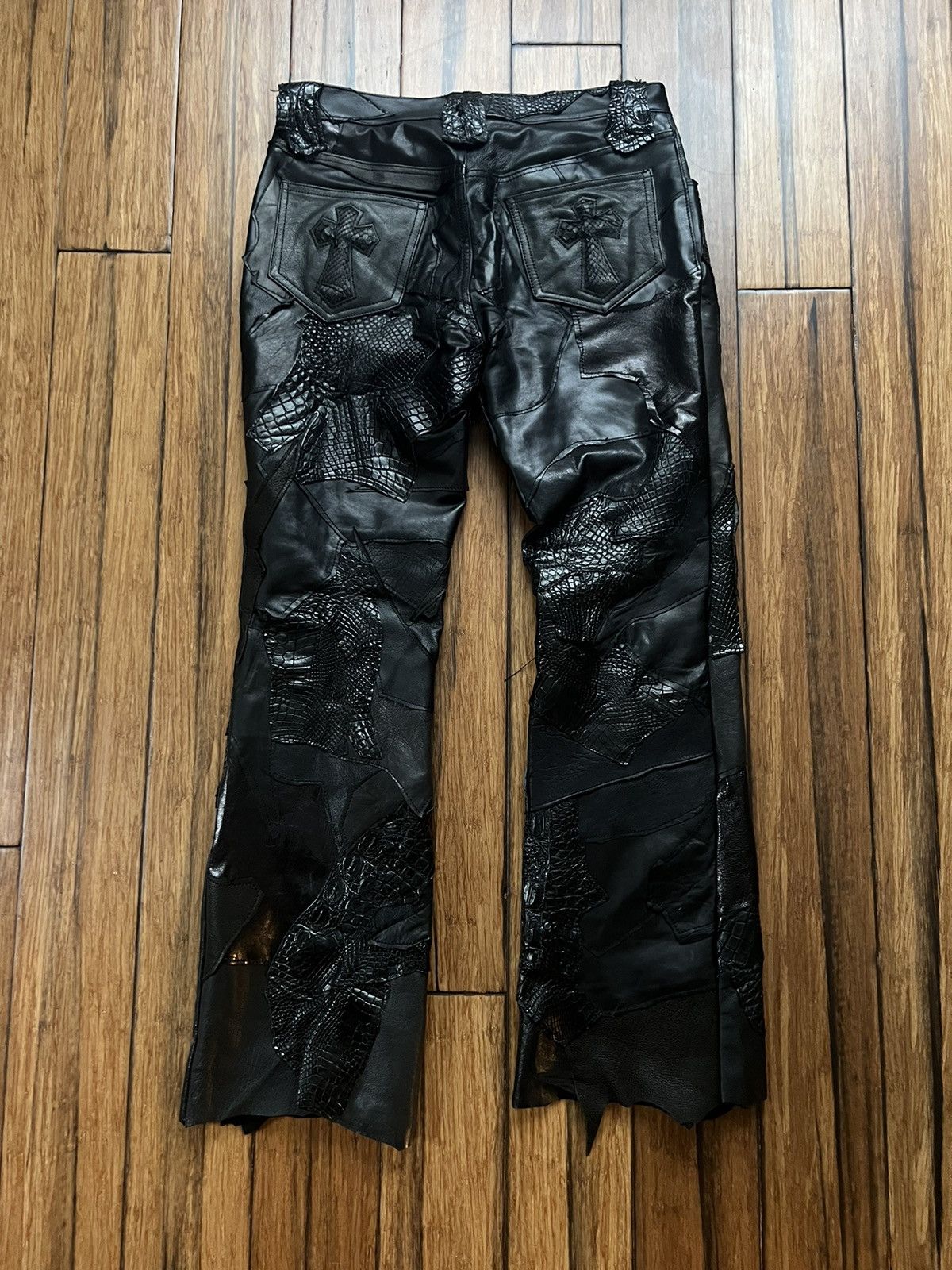 Yasuyuki Ishii Yasuyuki Ishii Leather Variation Patchwork Jeans Size US 34 / EU 50 - 6 Thumbnail