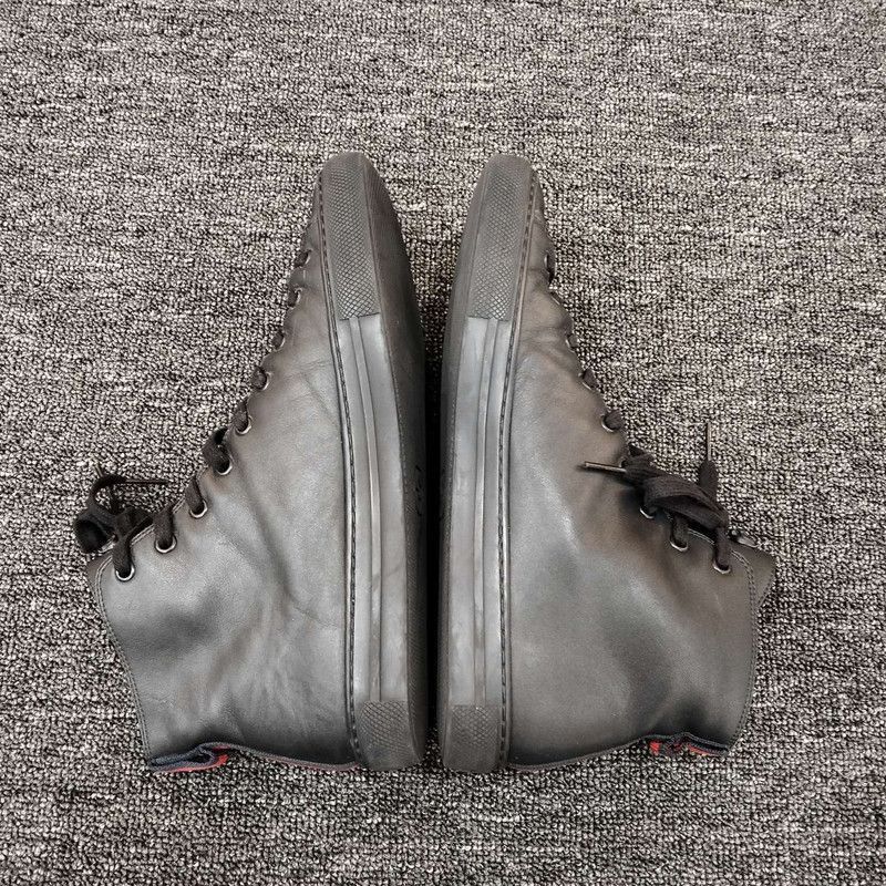 Gucci Gucci Black Leather High-Top Casual Sneakers Size US 8 / EU 41 - 3 Thumbnail