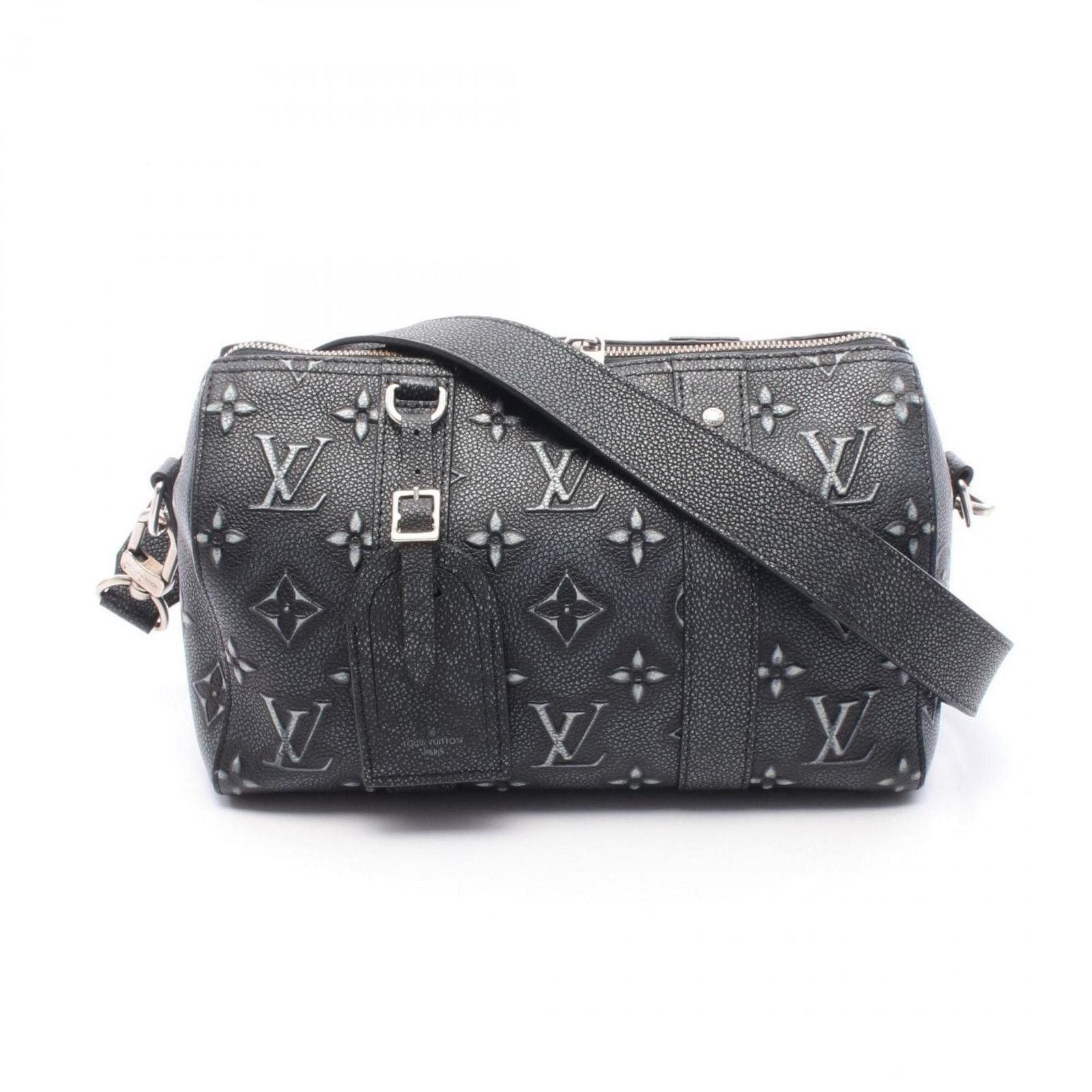 Louis Vuitton Gray Leather City Keepall