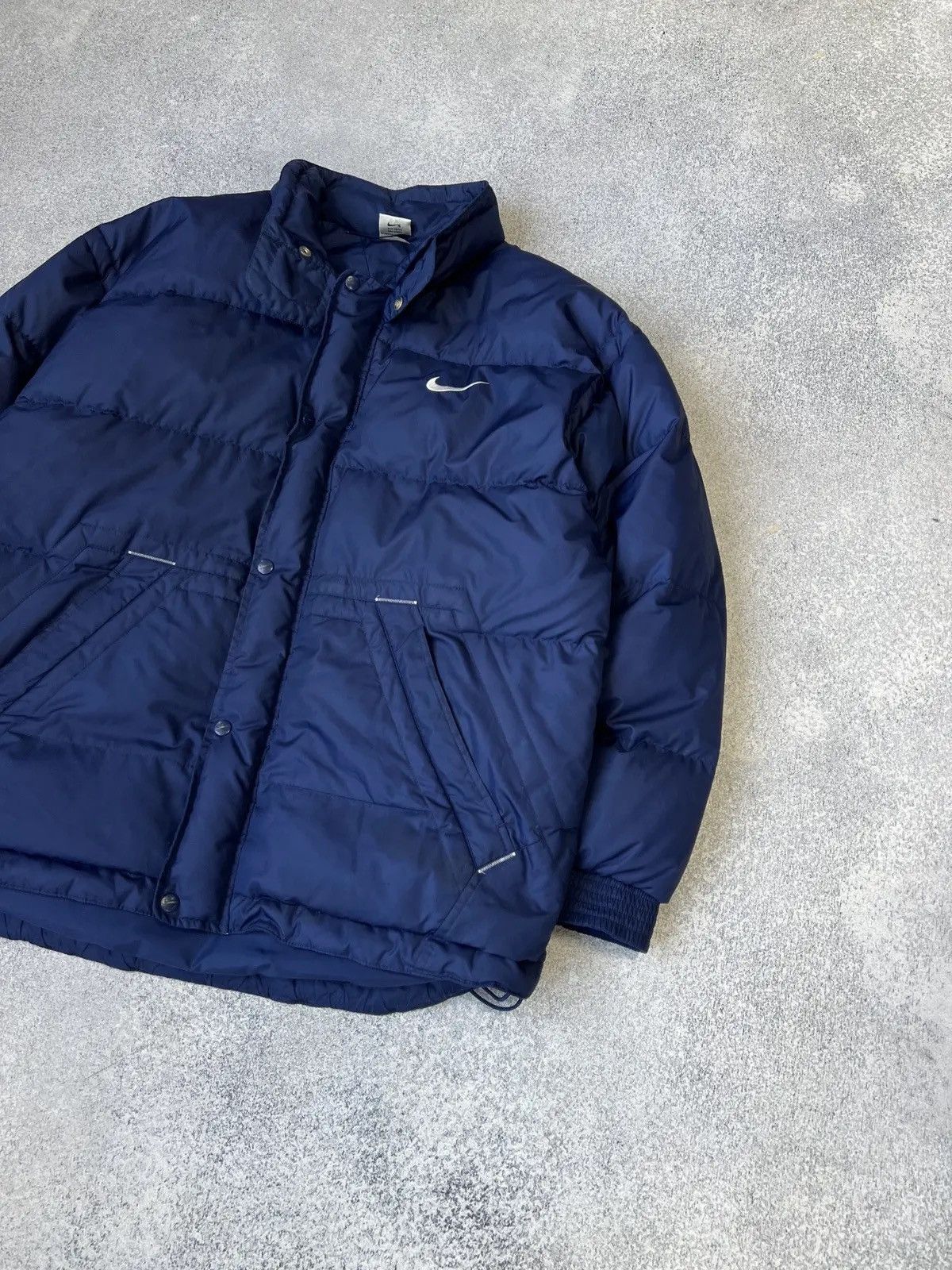 Nike × Vintage Vintage Nike Puffer Y2K Navy 90s Jacket Size US M / EU 48-50 / 2 - 4 Thumbnail