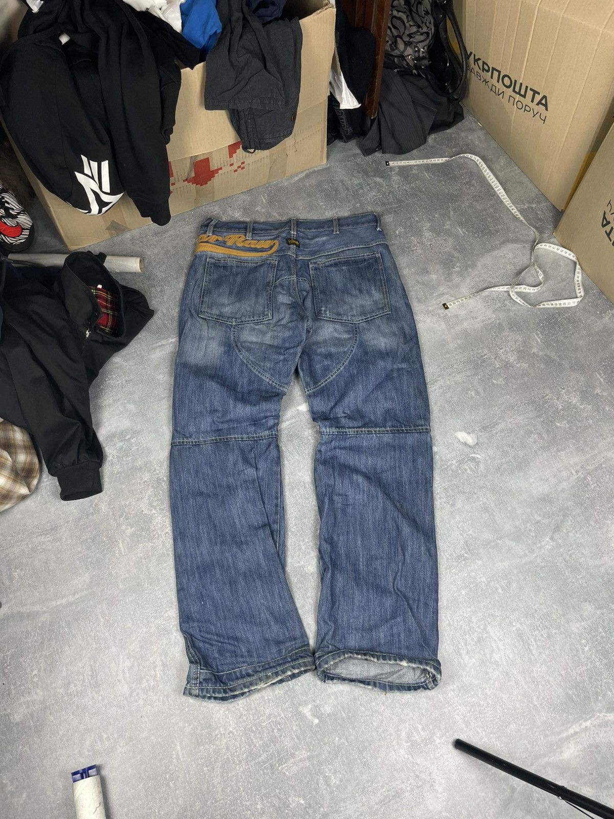 G-Star Vintage baggy big logo G Star Raw Elwood carter embro jeans Size US 32 / EU 48 - 4 Thumbnail