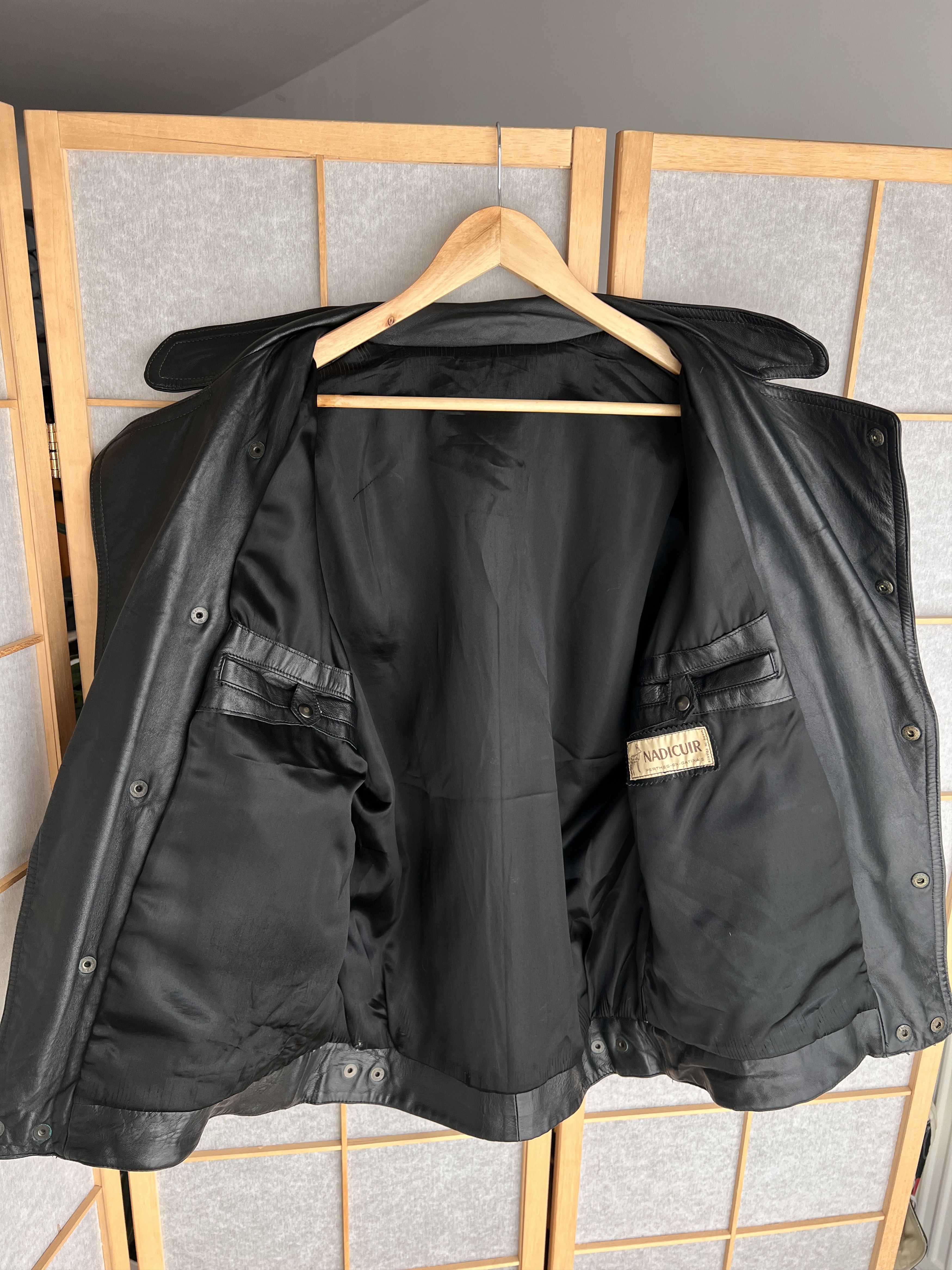 If Six Was Nine Rare Asymmetric rick owens type leather bomber racing jacket Size US L / EU 52-54 / 3 - 7 Thumbnail