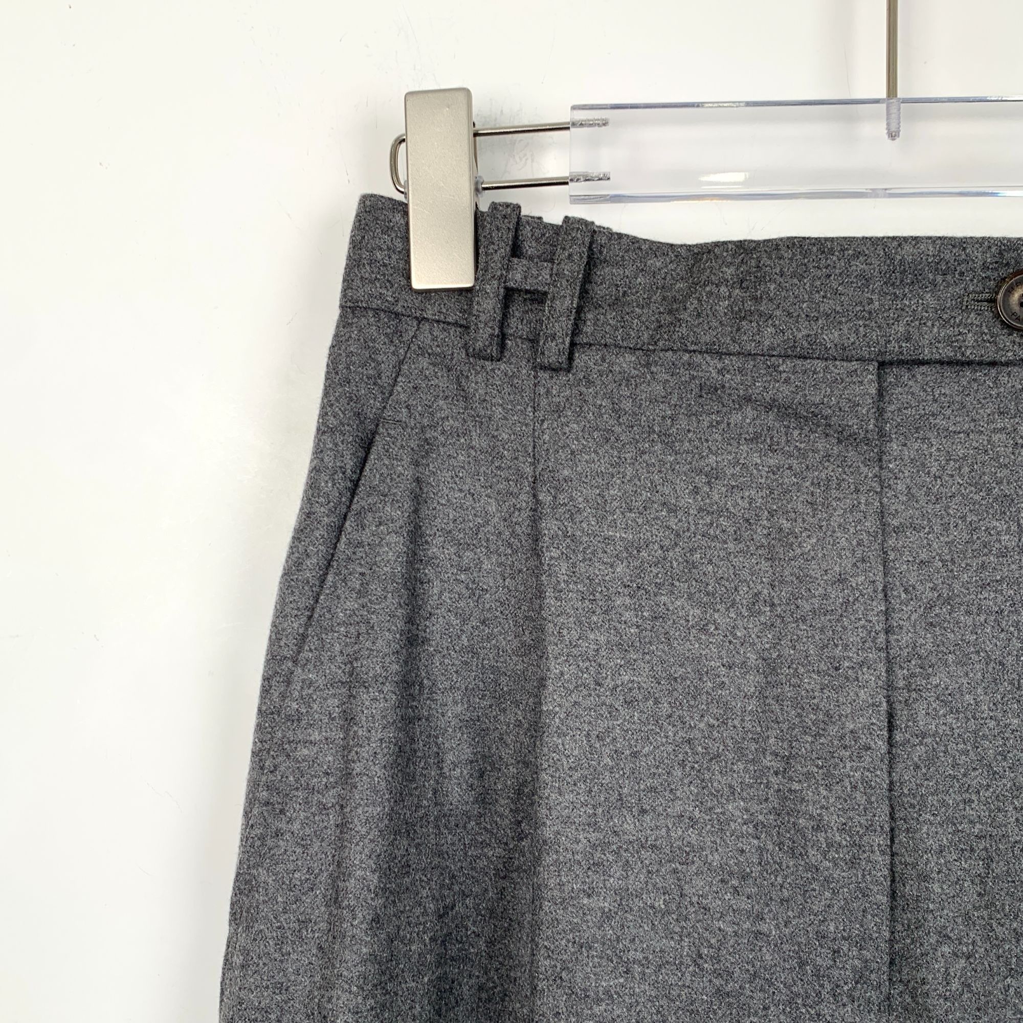 Hermes Hermès Womens Dark Grey Wool & Cashmere Blend Straight-Leg P Size 36" / US 14 / IT 50 - 5 Thumbnail