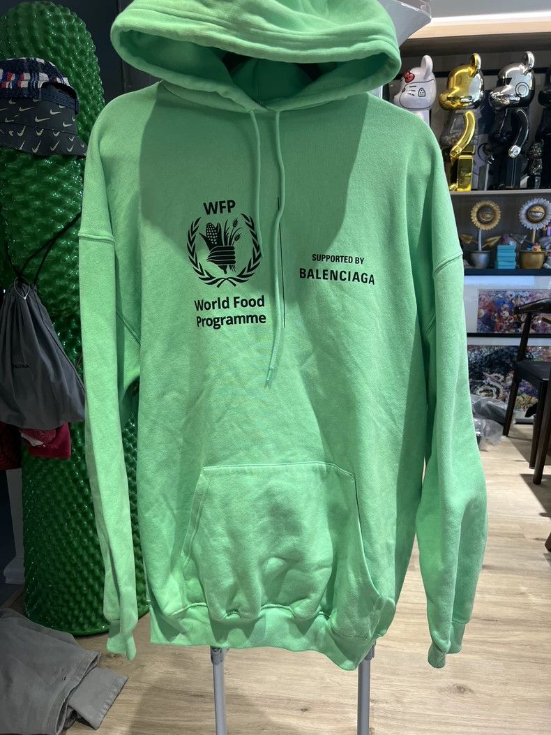 Balenciaga Balenciaga Green Charity Hoodie with Tags Size M, In Stock Size US M / EU 48-50 / 2 - 1 Thumbnail