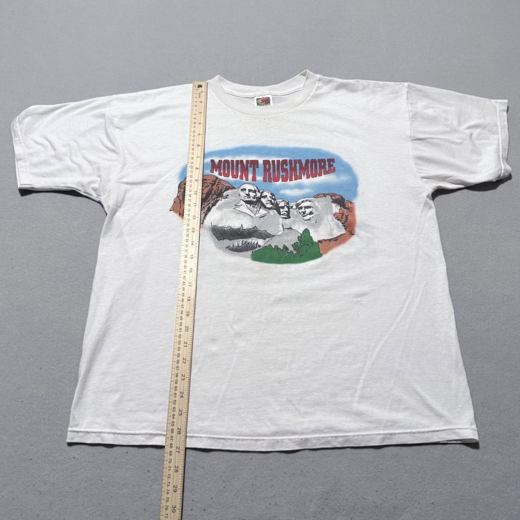 Fruit Of The Loom VINTAGE Mount Rushmore Fruit of the Loom T-Shirt Short Sleeve XL White Men PMID: 0 Size US XL / EU 56 / 4 - 7 Thumbnail