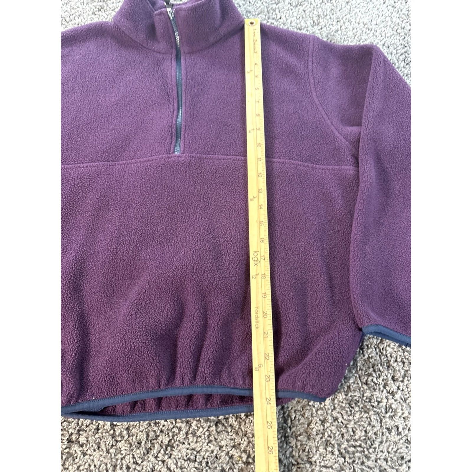 Vintage VINTAGE L.L.Bean Fleece Jacket Womens Large Purple 1/4 Zip EUC Size L / US 10 / IT 46 - 2 Thumbnail