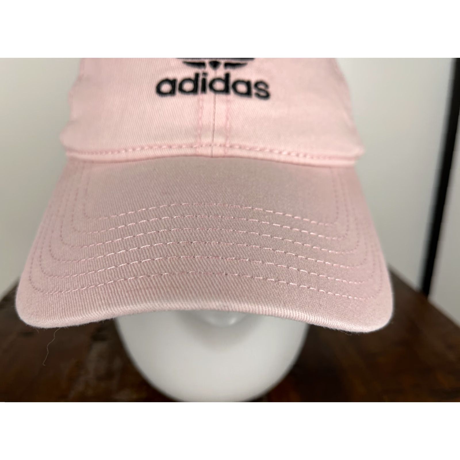Adidas Adidas Hat Cap Strap Back Womens One Size Pink Twill 100% Cotton Trefoil Size ONE SIZE - 3 Thumbnail