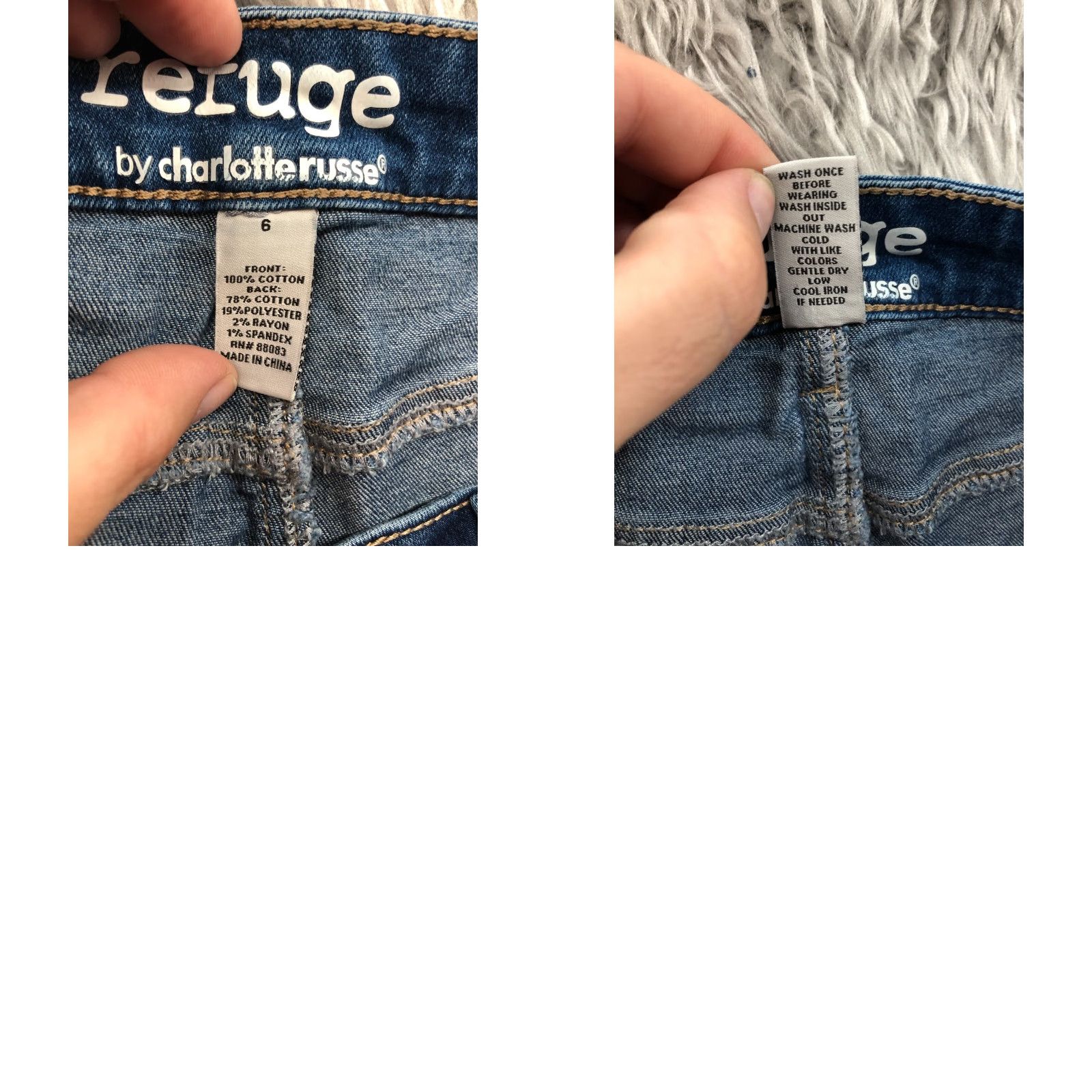 Denime Refuge Shorts Womens Size 6 Mid Rise Dark Wash Blue Denim Jean Cuff-off 5-Pocket Style Boyfriend Size 28" / US 6 / IT 42 - 8 Thumbnail