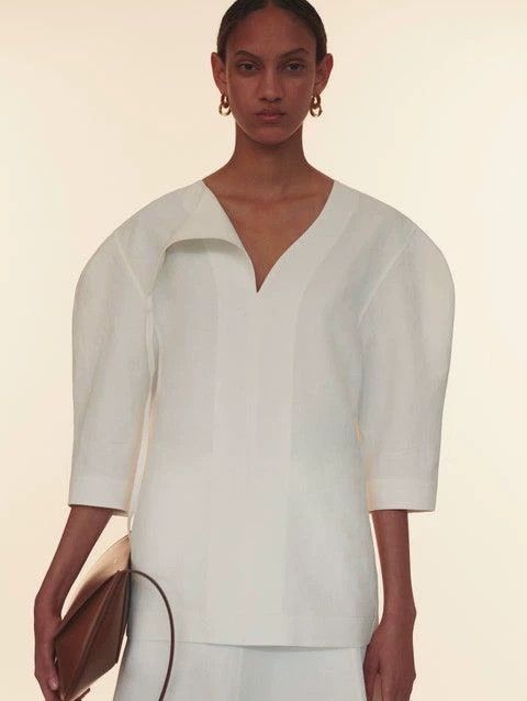 Jil Sander Jil Sander Linen wide top Size XXS / US 00 / IT 34 - 3 Thumbnail