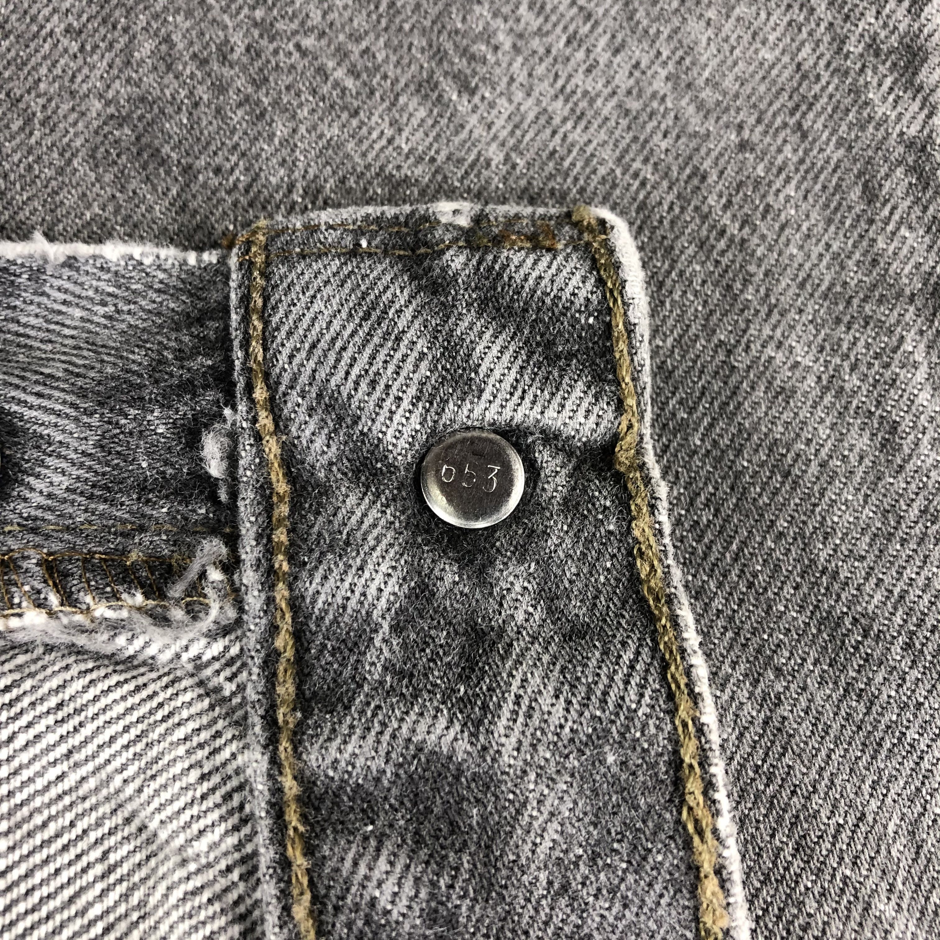 Levi's 90s Vintage Faded Black Levis 501 Jeans-J1481 Size US 37 - 11 Thumbnail