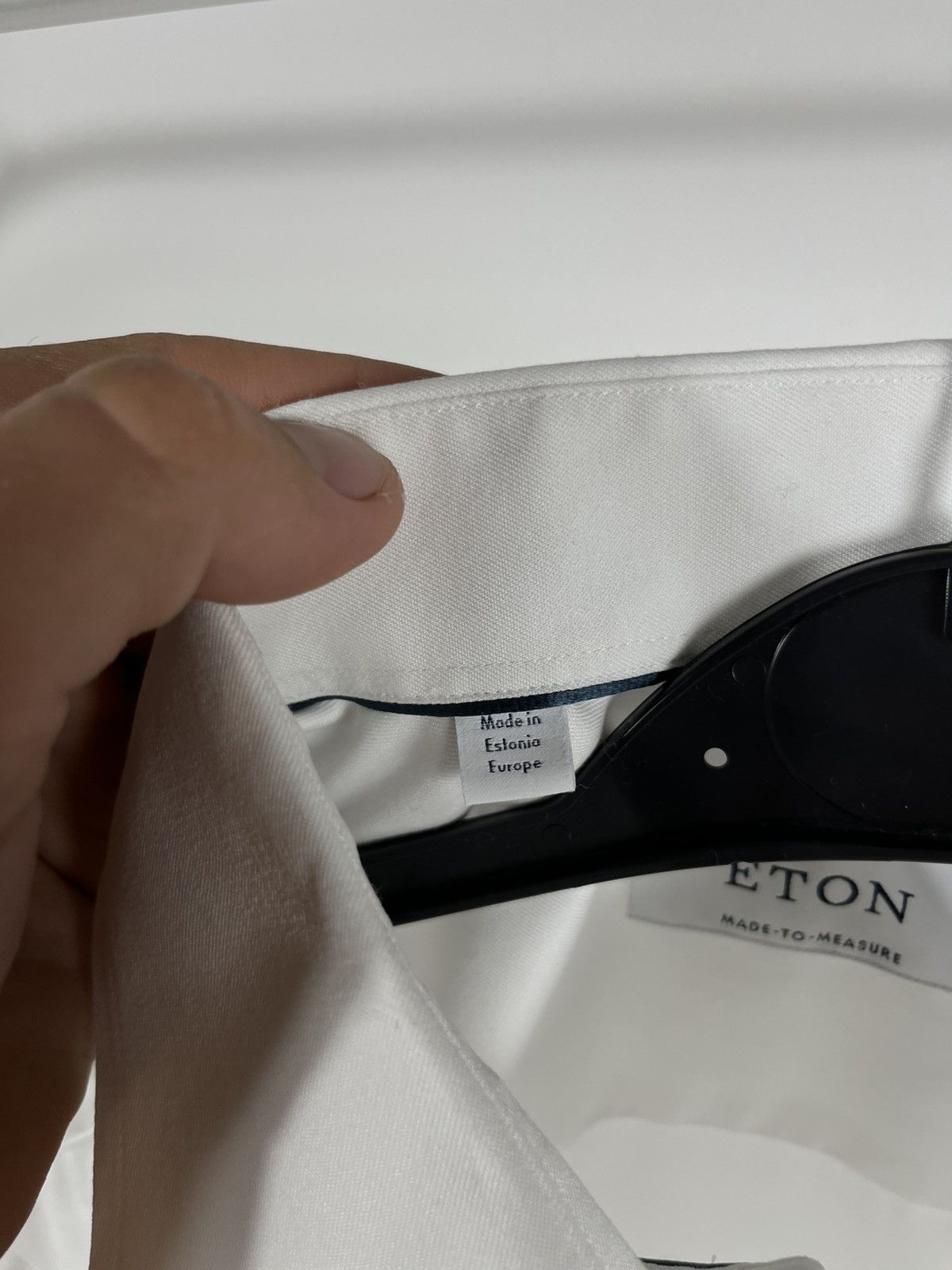 Eton Eton Made to Measure White Dress Shirt Long Sleeve Estonia Size US L / EU 52-54 / 3 - 5 Thumbnail