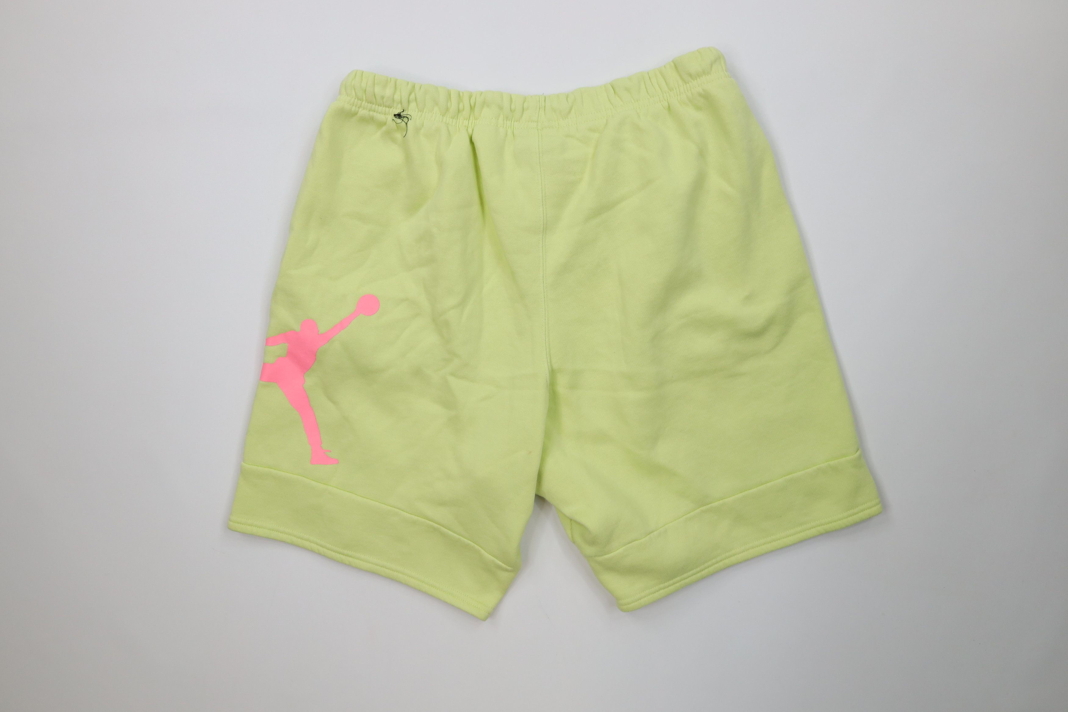 Nike Nike Air Jordan Big Logo Jumpman Fleece Shorts Lime Green Size US 32 / EU 48 - 10 Thumbnail