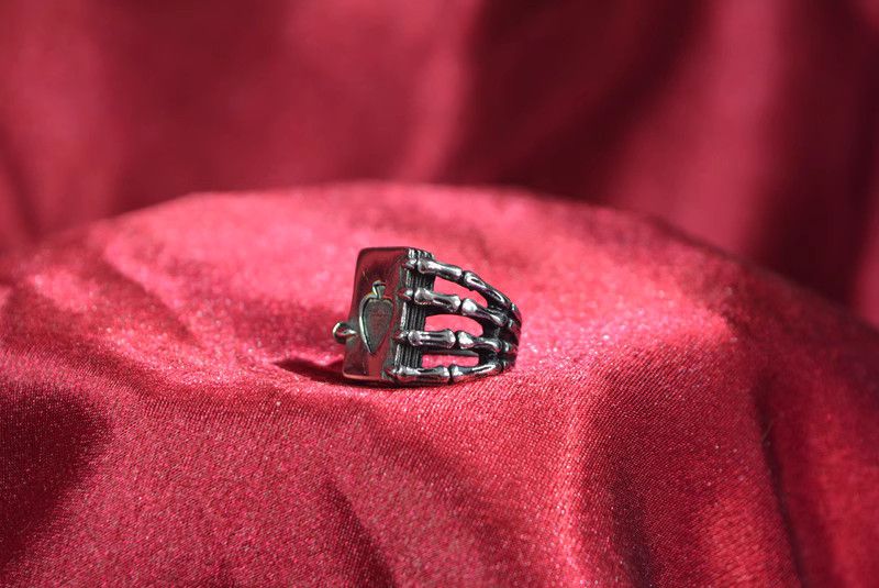 Jewelry Skull Modern Jewelry Rings Open Size Chrome Ring (Size 7-13) Size ONE SIZE - 4 Thumbnail