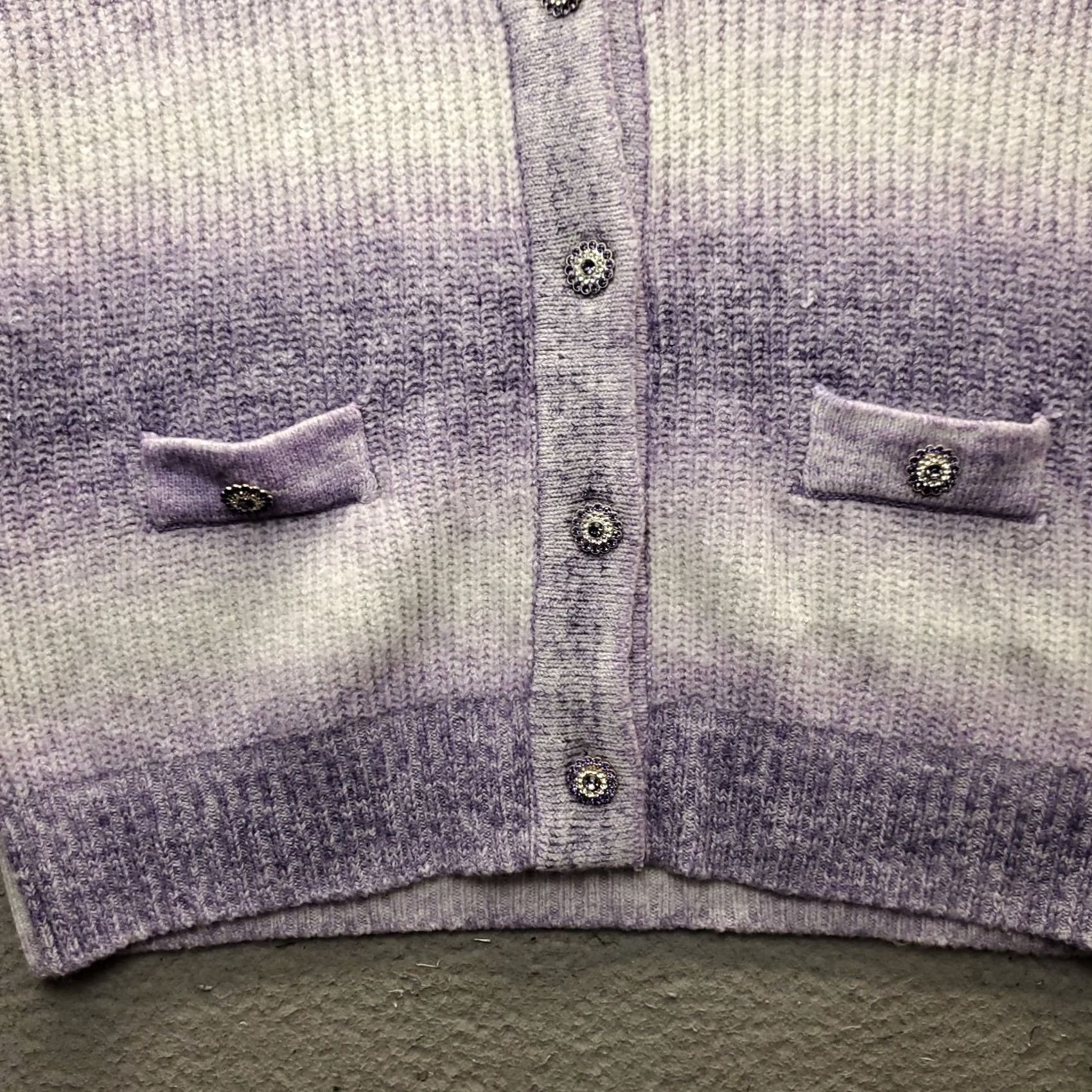 Vintage Alfred Dunner Cardigan Womens M Multi Striped Raglan Sleeve Button Front Size M / US 6-8 / IT 42-44 - 6 Thumbnail