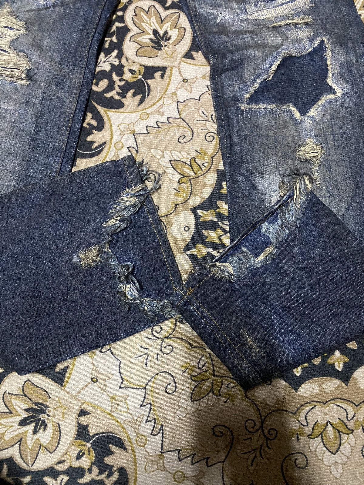 JACKROSE Japanese Brand Jack Rose Distressed Design Style Size US 31 - 7 Thumbnail