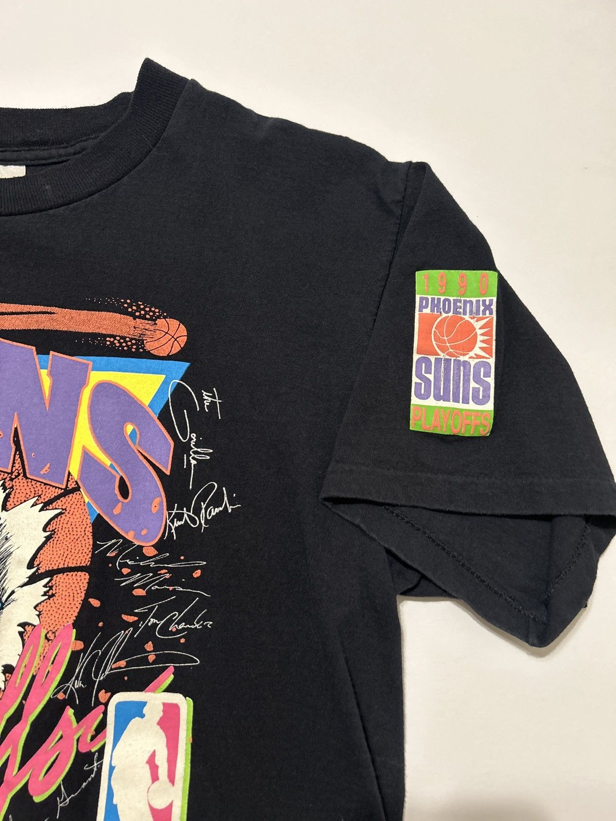 NBA Vintage Phoenix Suns 1990 Playoffs Train Breakthrough Tshirt Size US L / EU 52-54 / 3 - 3 Thumbnail