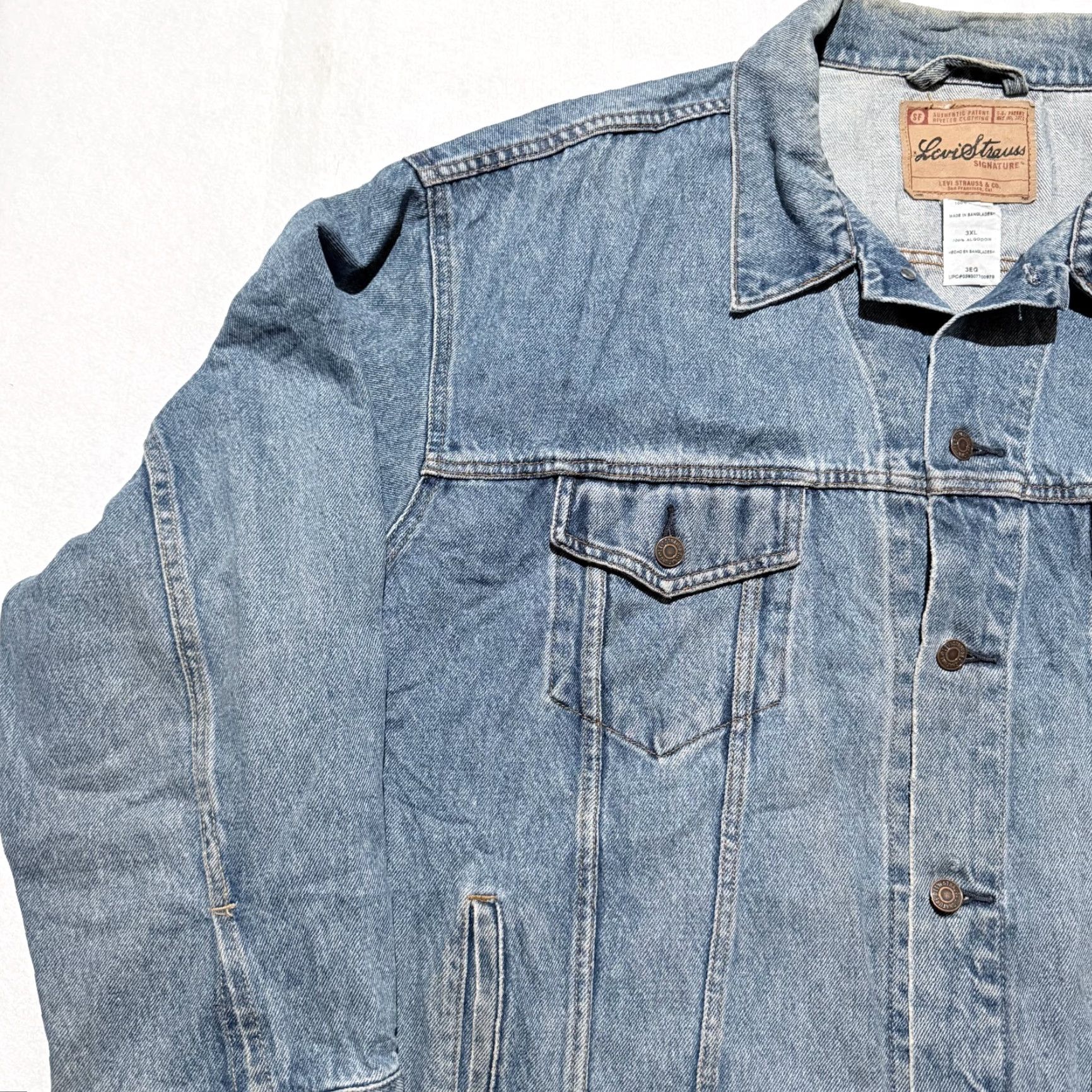 Levi's VINTAGE Levi Strauss Signature Trucker Jacket Men's Blue Denim Western Classic - 3XL Size US XXL / EU 58 / 5 - 3 Thumbnail