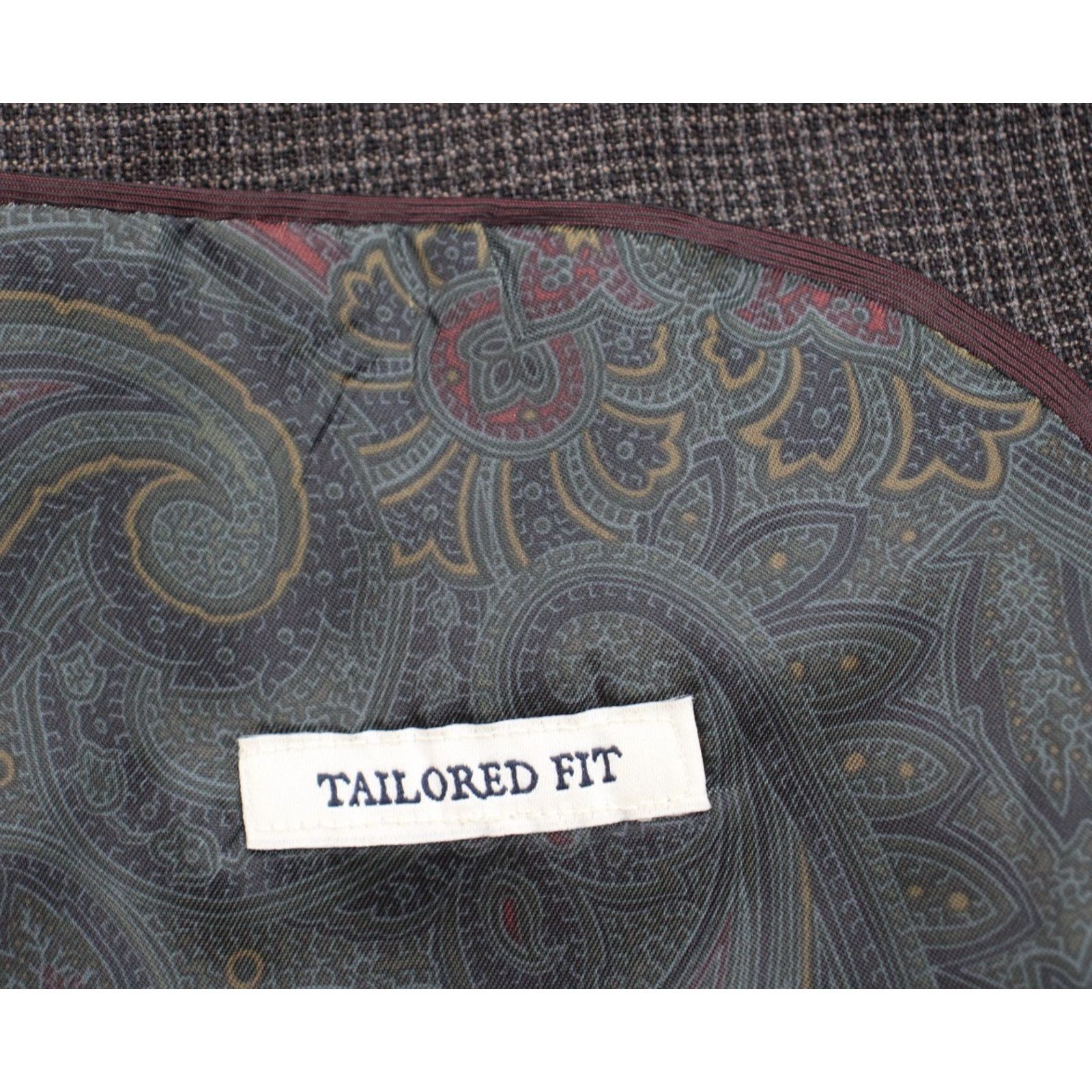Jos. A. Bank Jos A Bank 1905 Blazer Mens 44L Brown Microcheck 100% Wool Size 44L - 5 Thumbnail