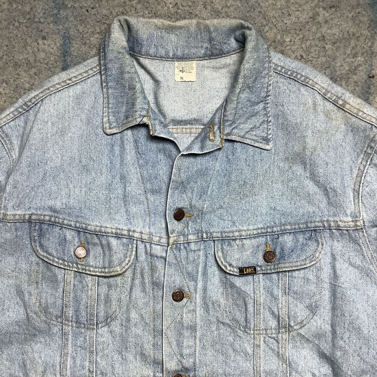 Lee × Vintage 90s Vintage Lee Blue Denim Jacket Size US XL / EU 56 / 4 - 2 Thumbnail