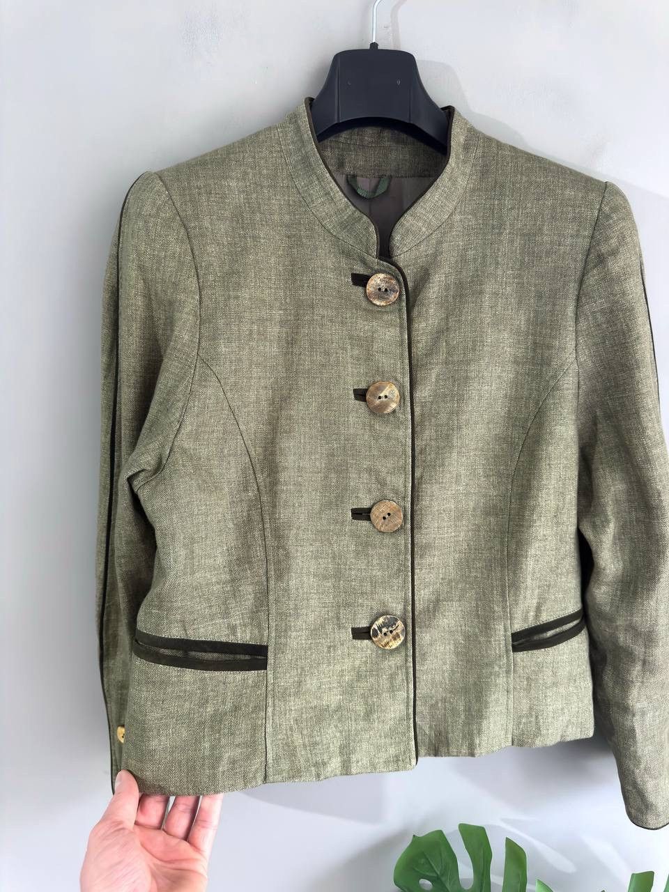 Other Heller Salzburg Trachten Green Olive Linen Blazer Size M-L Size M / US 6-8 / IT 42-44 - 8 Thumbnail