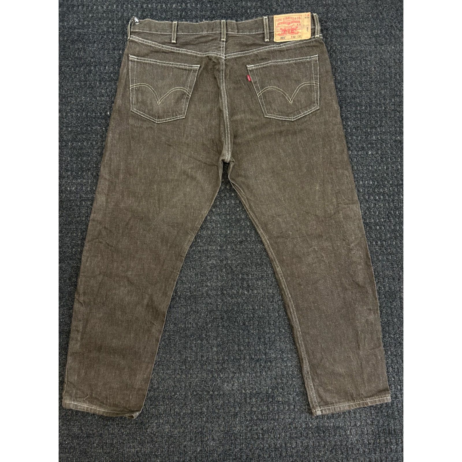 Levi's VINTAGE Levi's 501 Jeans Brown Copper Rinse Denim 42 x 30 Button Fly 90s y2k Mens Regular Jeans Brown Steel Size US 42 / EU 58 - 2 Thumbnail