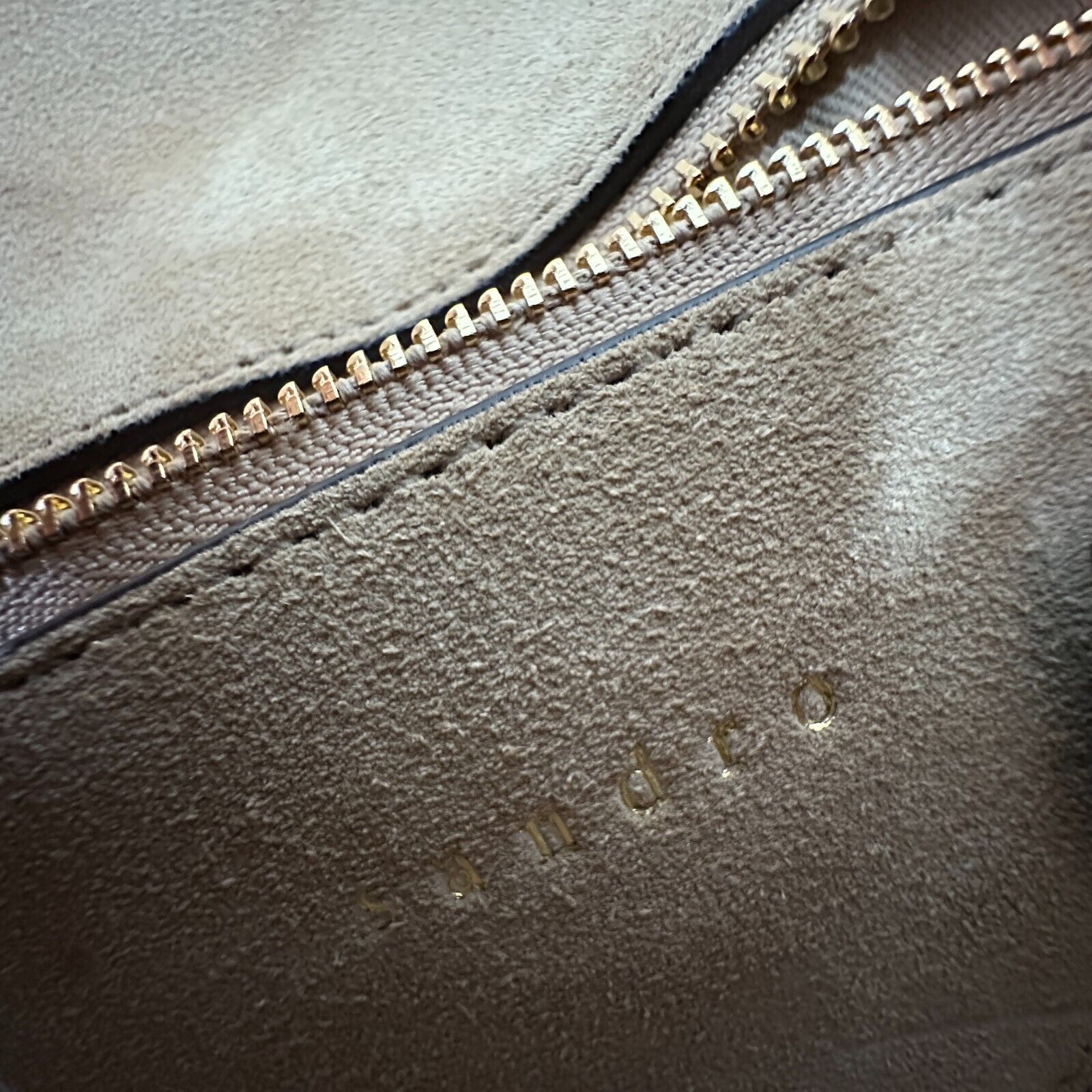 Sandro NWOT Sandro Camel Leather Crossbody Bag Lou MM Curcuma Purse Size ONE SIZE - 11 Thumbnail