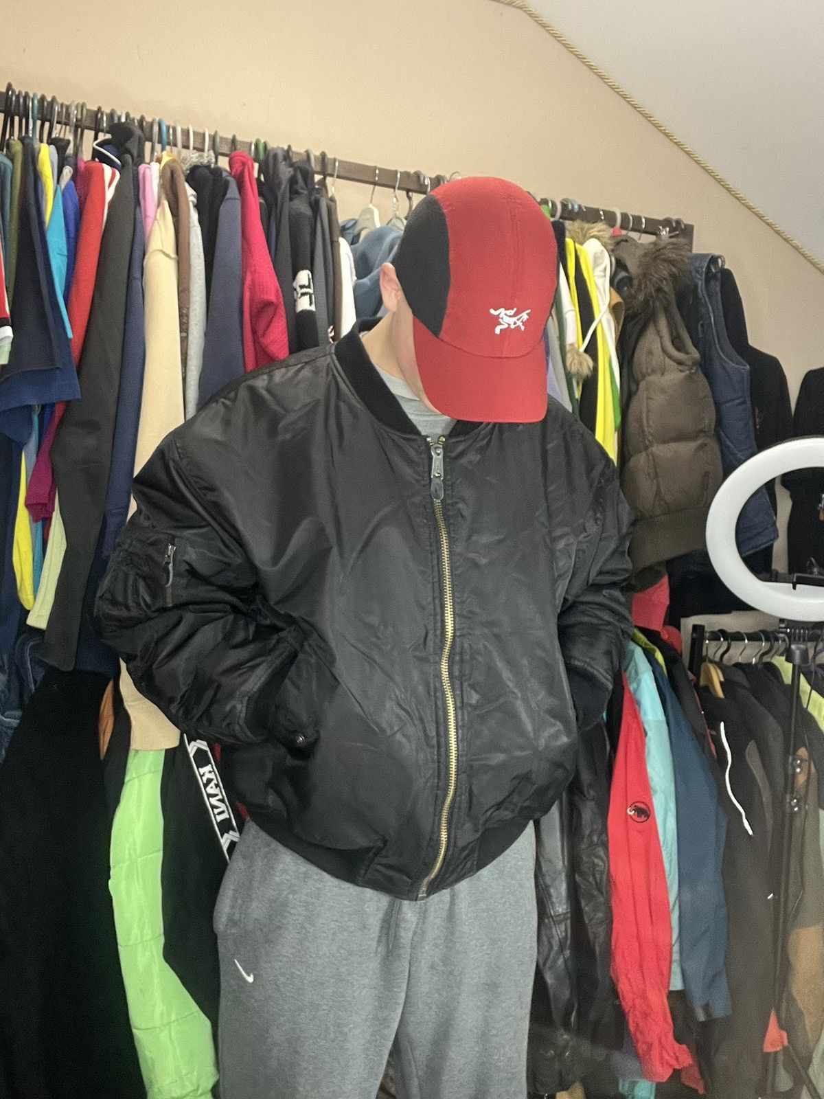 Vintage VTG MA-1 FlY ARCHIVE MADE IN USA RETRO REVERSIBLE Jacket Size US XL / EU 56 / 4 - 1 Thumbnail