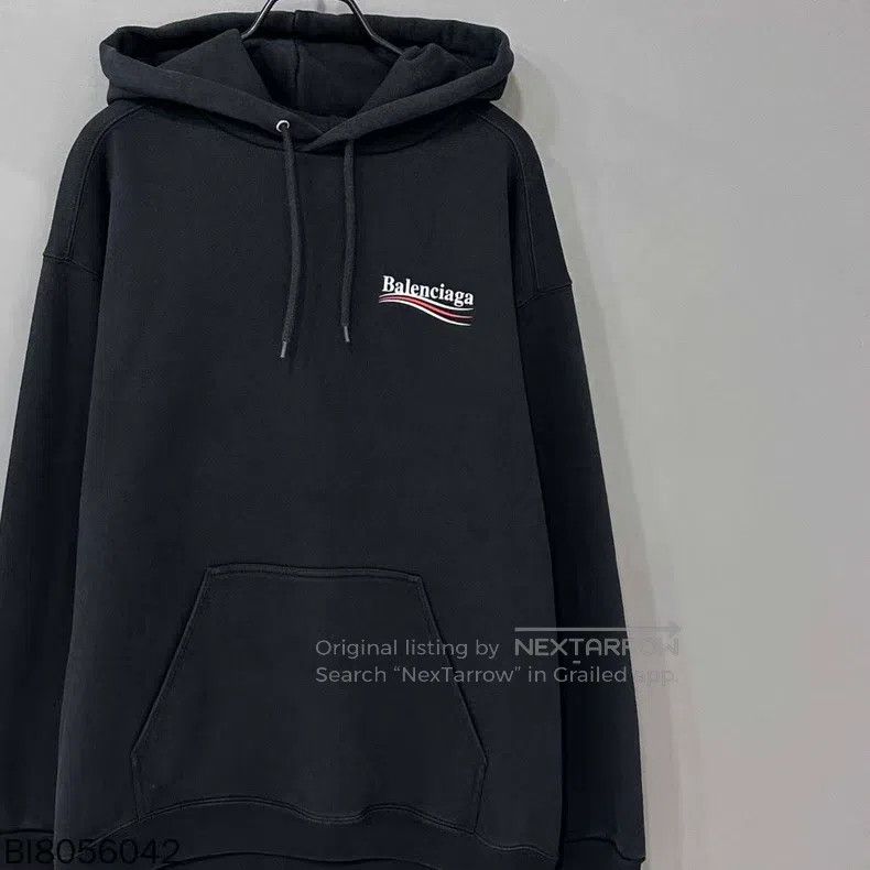 Balenciaga Balenciaga Black Wave Coke Logo Hooded Sweatshirt Size US S / EU 44-46 / 1 - 2 Thumbnail