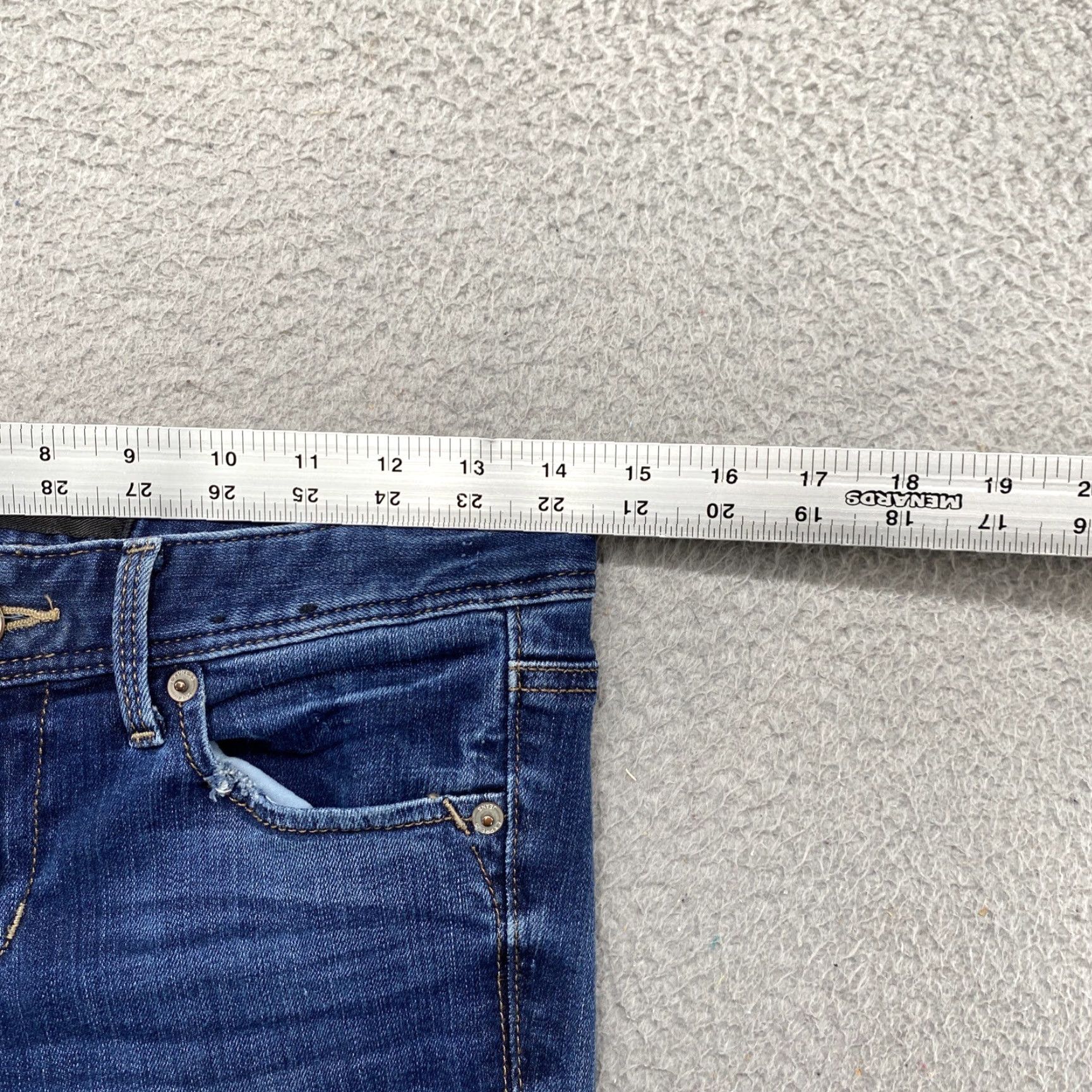 Express Express Womens Skinny Low Rise Distressed Cropped Denim Blue Jeans 0R Size Regular Violet? Size 25" / US 0 / IT 36 - 6 Thumbnail