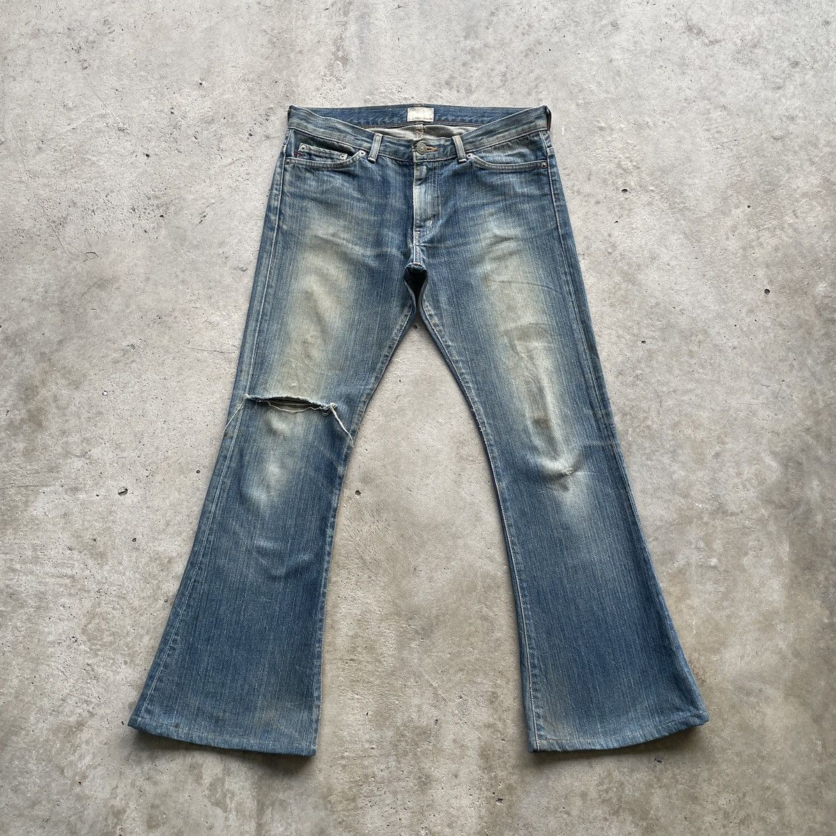 Japanese Brand Vintage Edwin Rusty Women Jeans FLARE Distressed Faded Pants Size 32" / US 10 / IT 46 - 1 Thumbnail
