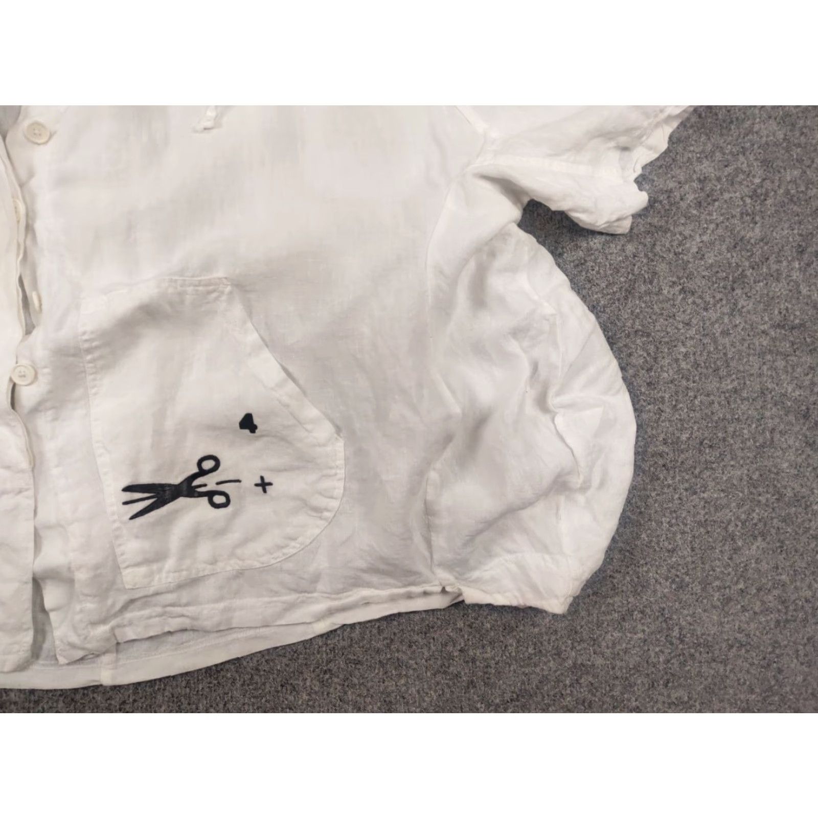 Vintage Rundholz Black label Design Asymmetric Button Hooded White Linen Oversized Jacket Size M / US 6-8 / IT 42-44 - 6 Thumbnail