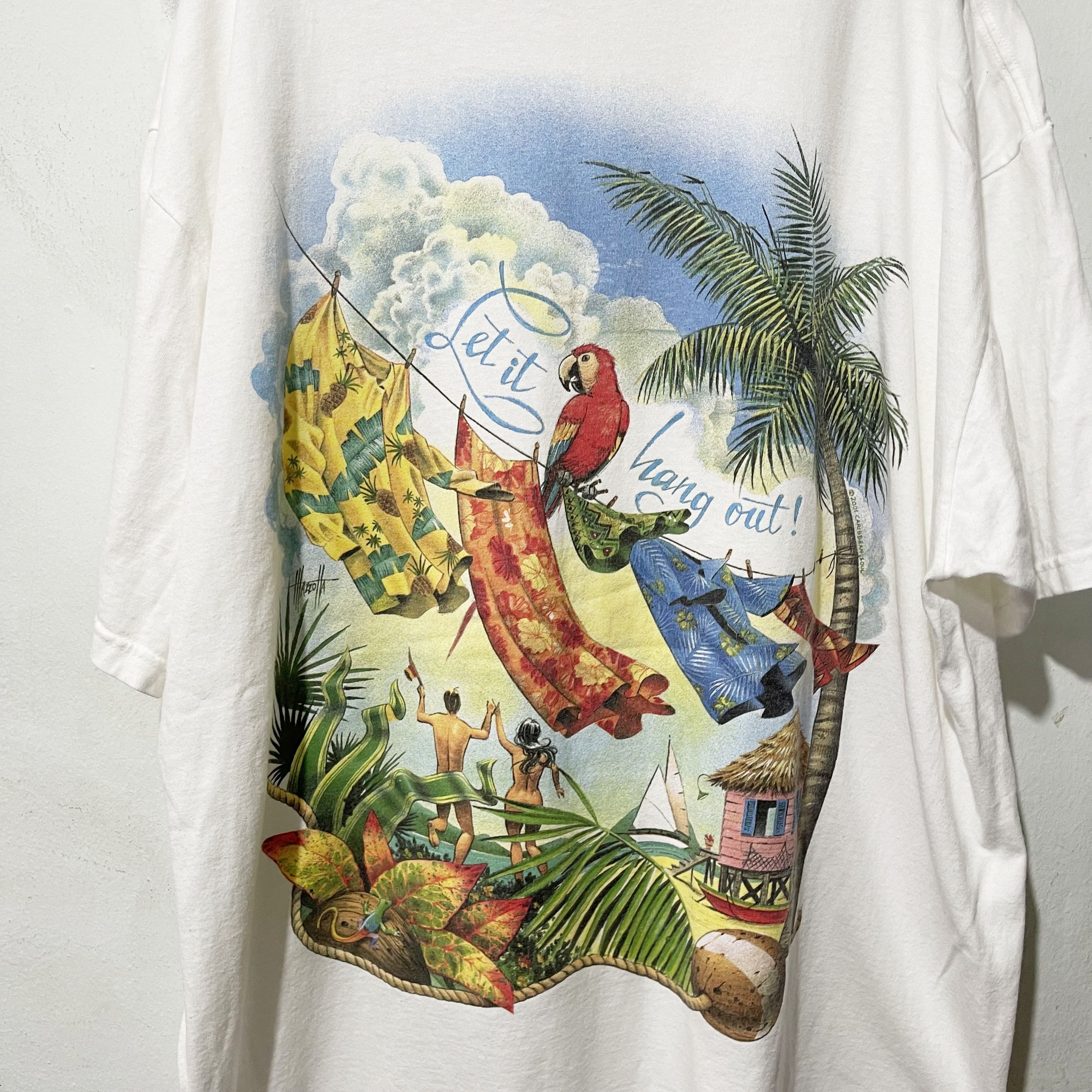 Vintage Vintage 2001 Caribbean Soul “Let It Hang Out” T-Shirt Size US XXL / EU 58 / 5 - 2 Thumbnail
