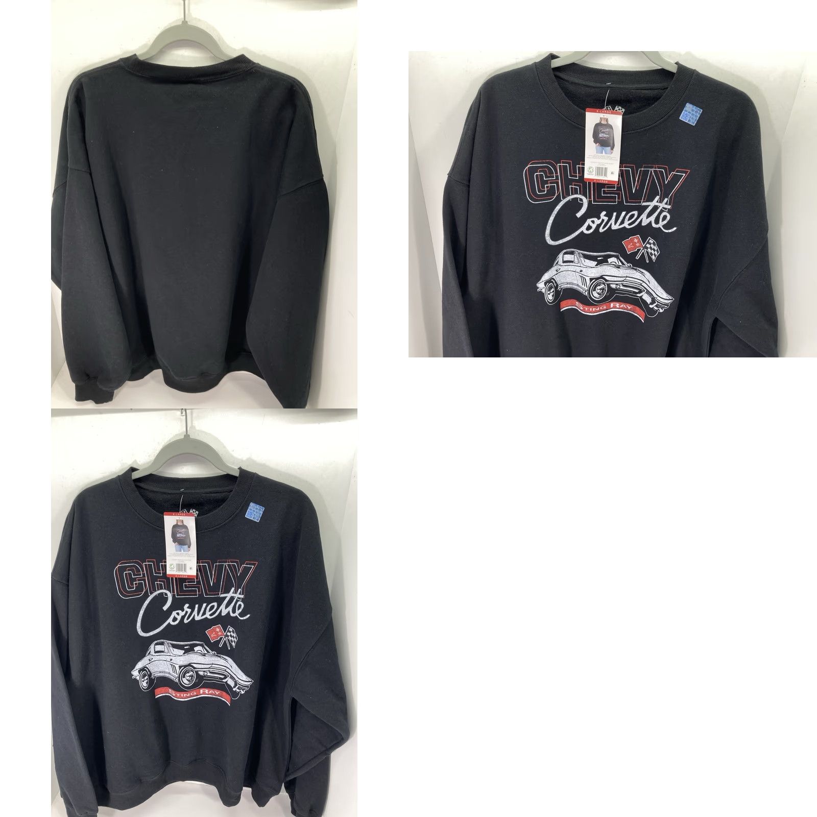 Vintage VINTAGE Corvette Sting Ray Sweatshirt Women XL Black Long Sleeve Crew Neck NWT Size XL / US 12-14 / IT 48-50 - 9 Thumbnail