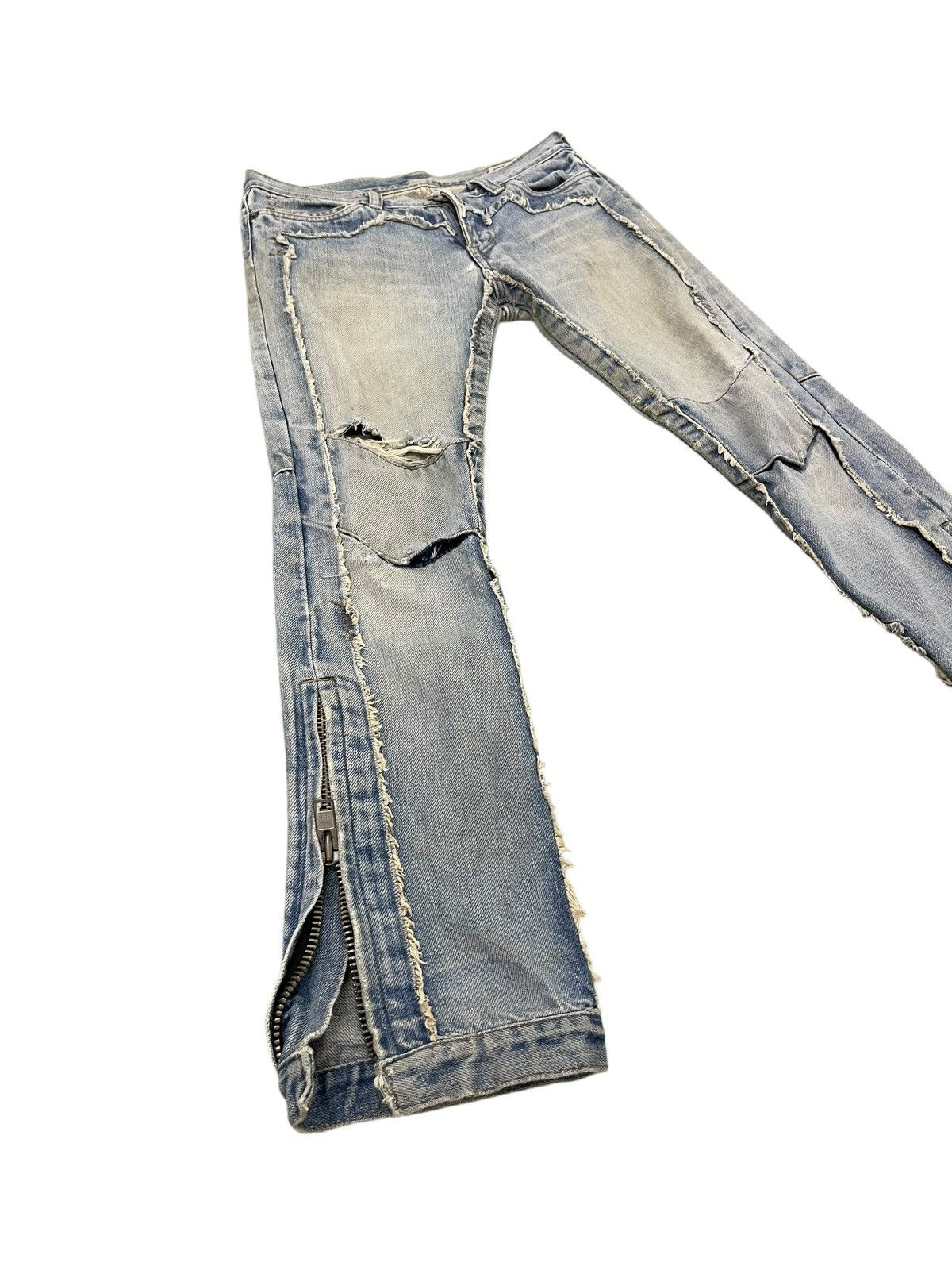 Japanese Brand Crop Jeans Rna Japan Faded Distress Low Rise Slim 8🟦8 Size US 28 / EU 44 - 1 Thumbnail