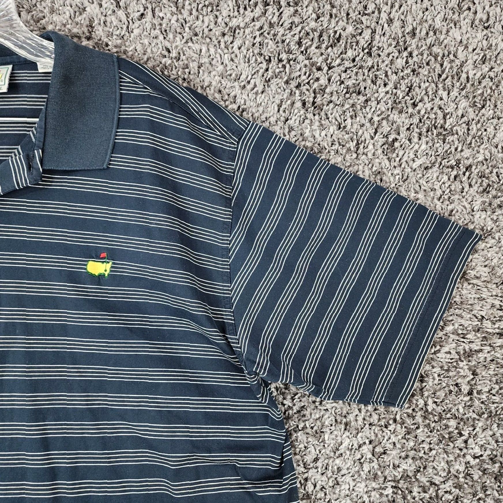 Vintage Masters Golf Blue Striped Polo Mens Short Sleeve Golf Shirt XL Size US XL / EU 56 / 4 - 3 Thumbnail