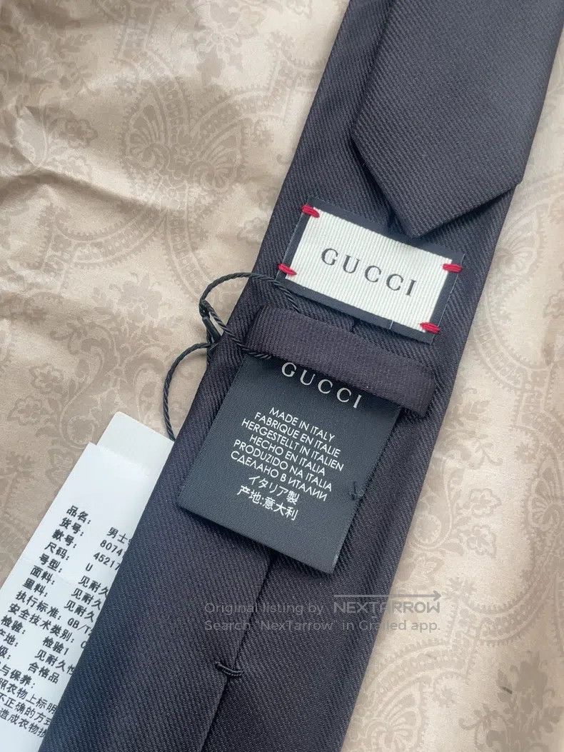 Gucci Gucci Bee-embroidered silk tie Size ONE SIZE - 4 Thumbnail
