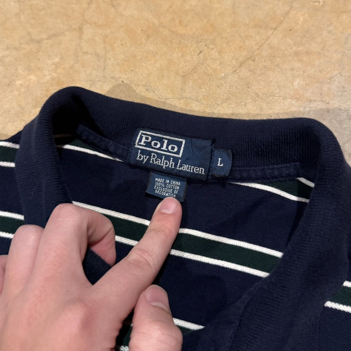 Polo Ralph Lauren Vtg 1990s Polo Ralph Lauren Striped Pony Collared Shirt Size US L / EU 52-54 / 3 - 4 Thumbnail