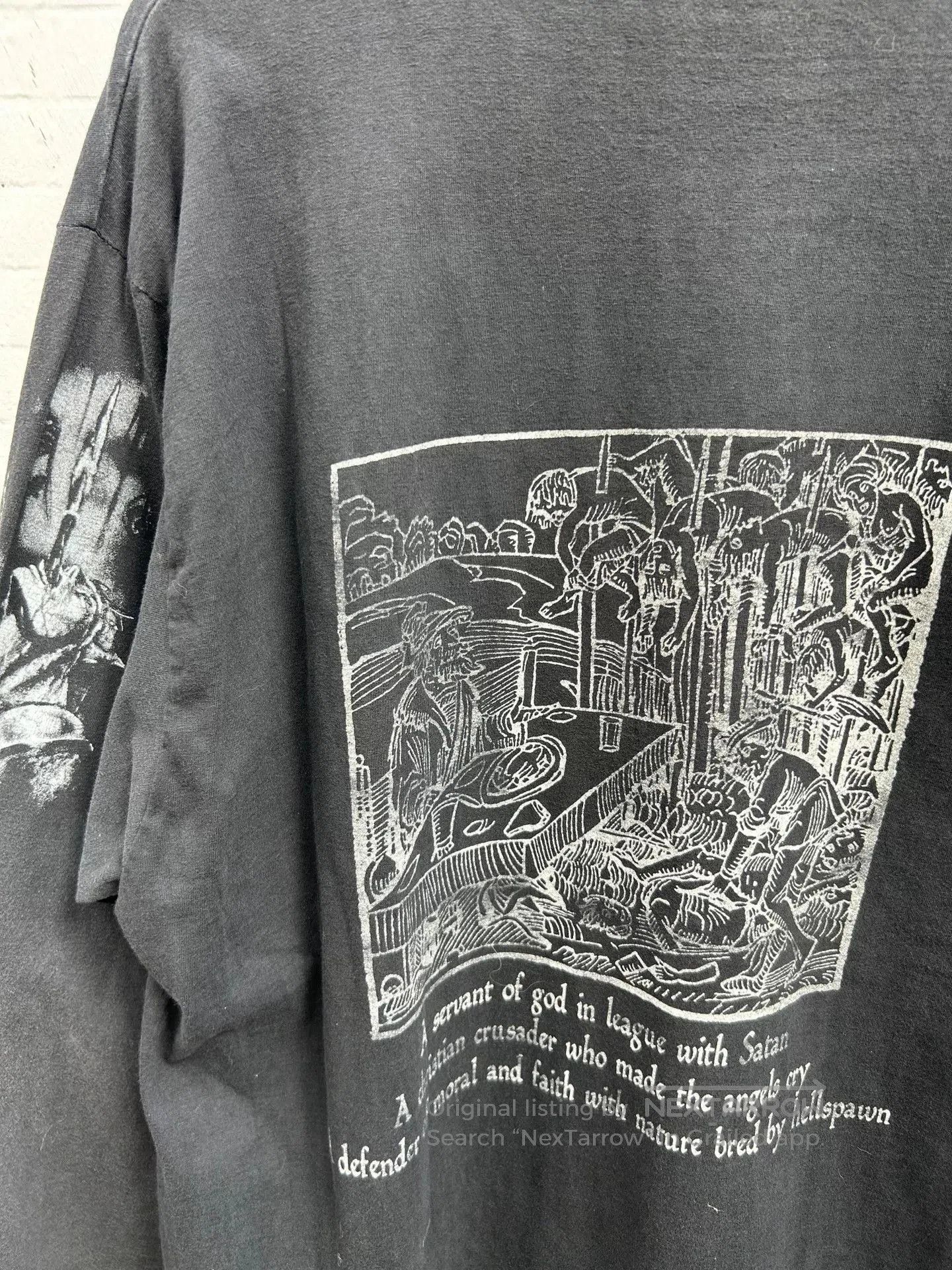 Vintage Vintage 90s Marduk Band Long Sleeve Tee. Size US M / EU 48-50 / 2 - 8 Thumbnail