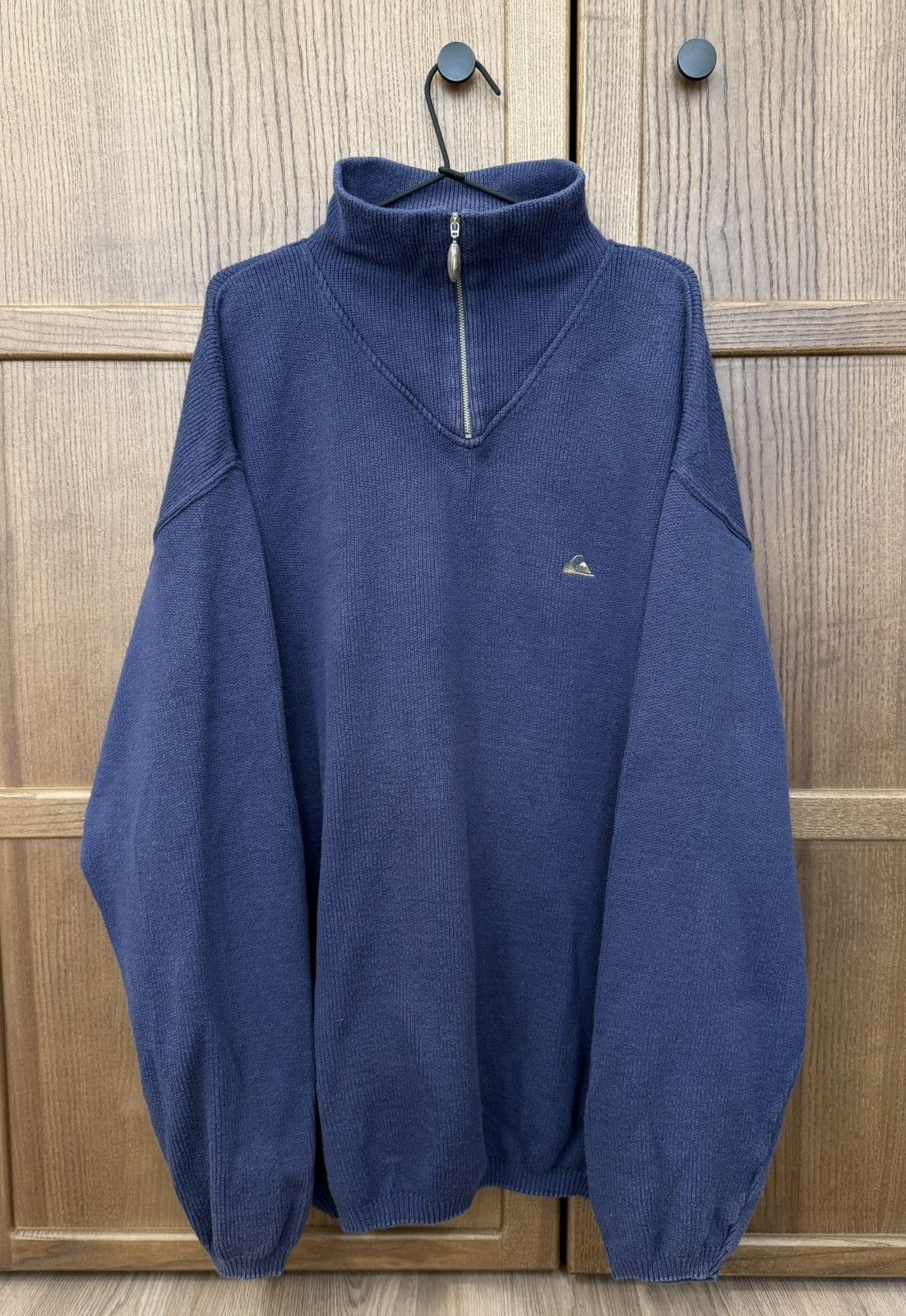 Quiksilver Vintage Quiksilver 1/4 Knit Sweater Big Logo Pullover Size US XL / EU 56 / 4 - 1 Thumbnail