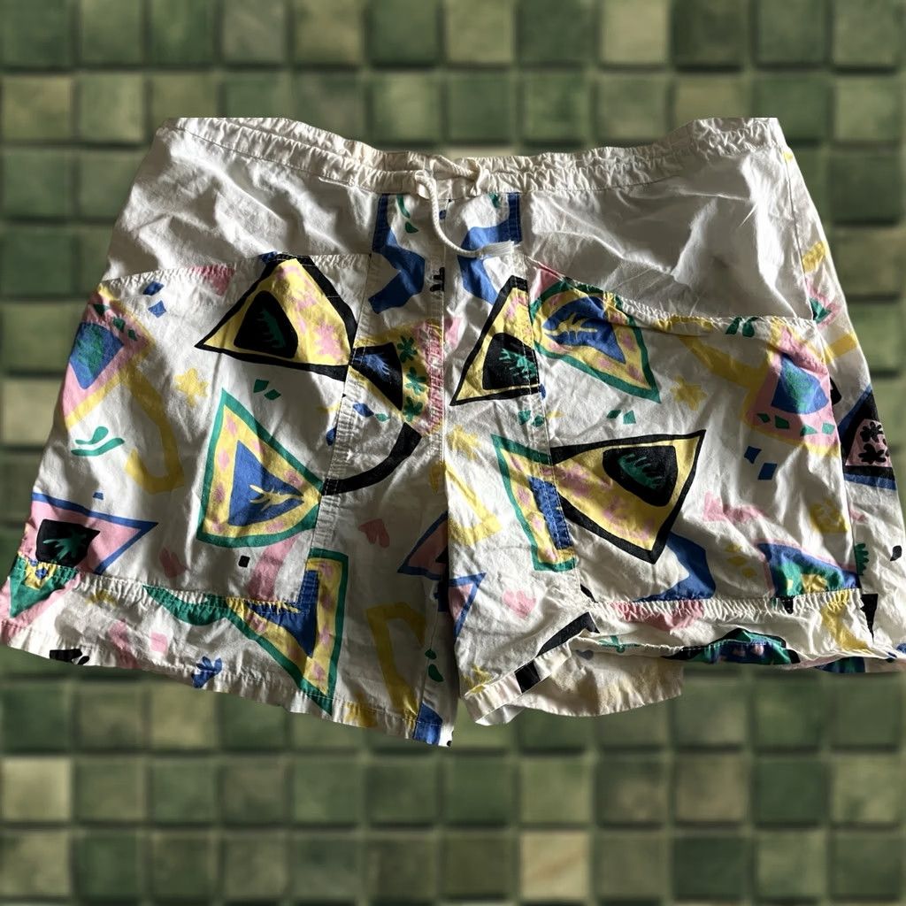 Dolce Vita Vinyl Threads La Dolce Vita Printed Graphic New Style Shorts Boxer Womens One Size Multicolor 100% Cotton Slash Pocket Easy Care Beach Spring Summer Size 42" / US 20 - 1 Thumbnail