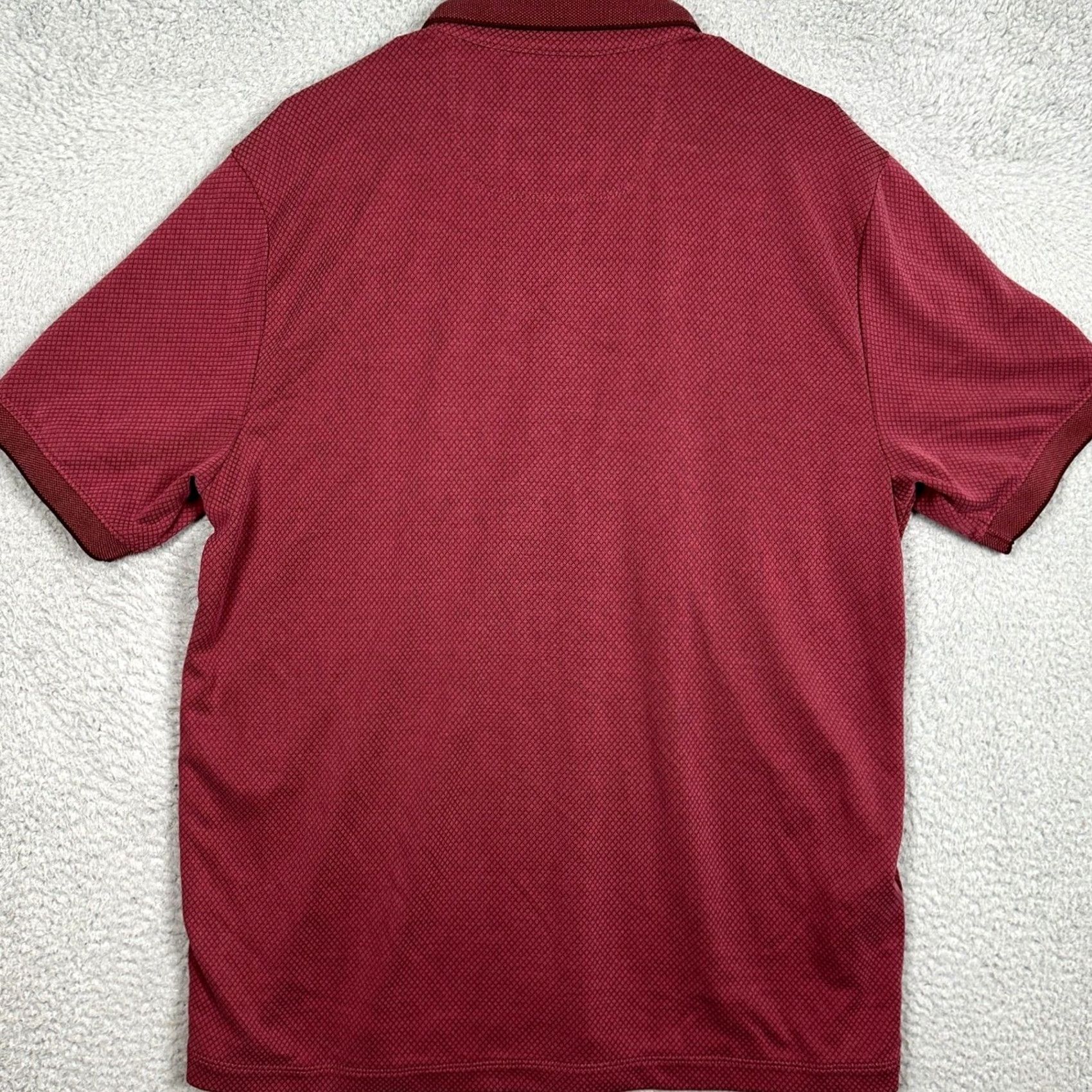 Tommy Bahama VINTAGE Tommy Bahama IslandZone Polo Shirt Mens L Burgundy Maroon Micro Diamond Embroidered Logo Short Sleeve Casual Golf Travel Beach Size US L / EU 52-54 / 3 - 3 Thumbnail