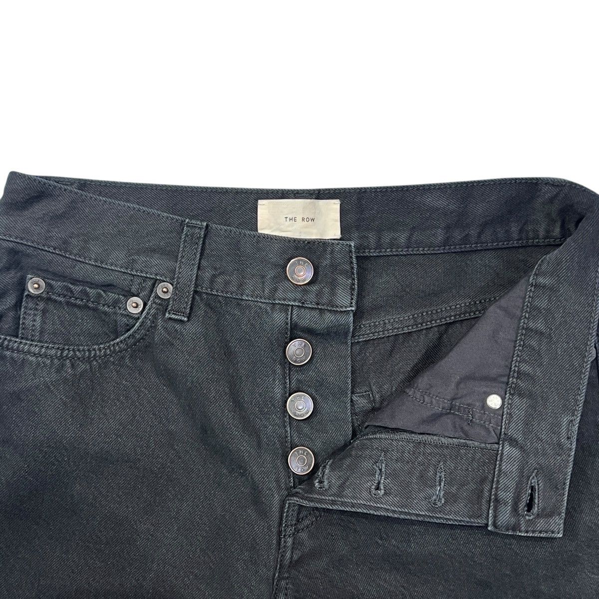 The Row THE ROW Black Cropped Denim Pants Size 26" / US 2 / IT 38 - 3 Thumbnail
